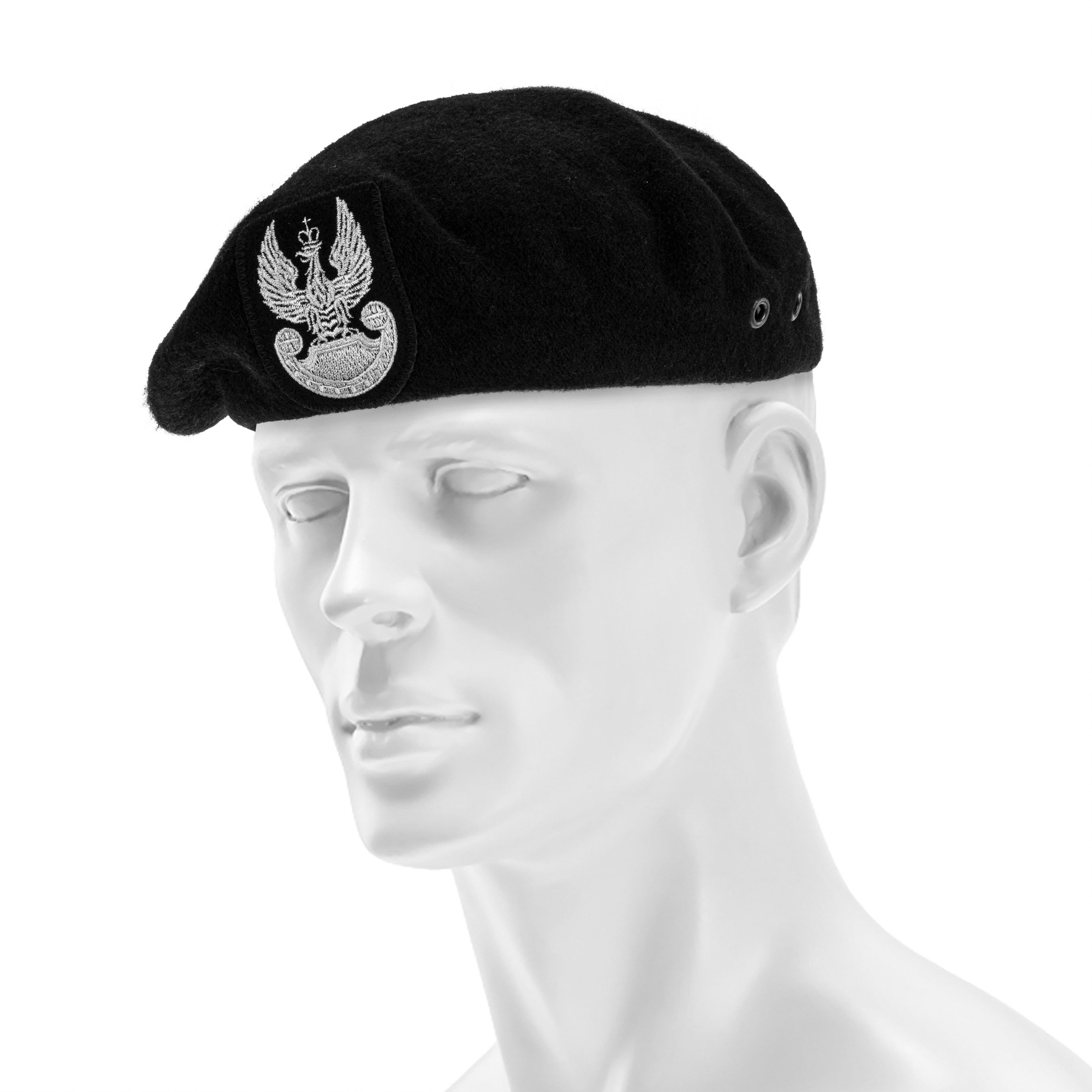 BB-TEX Lengyel Hadsereg dombornyomott barett - Fekete