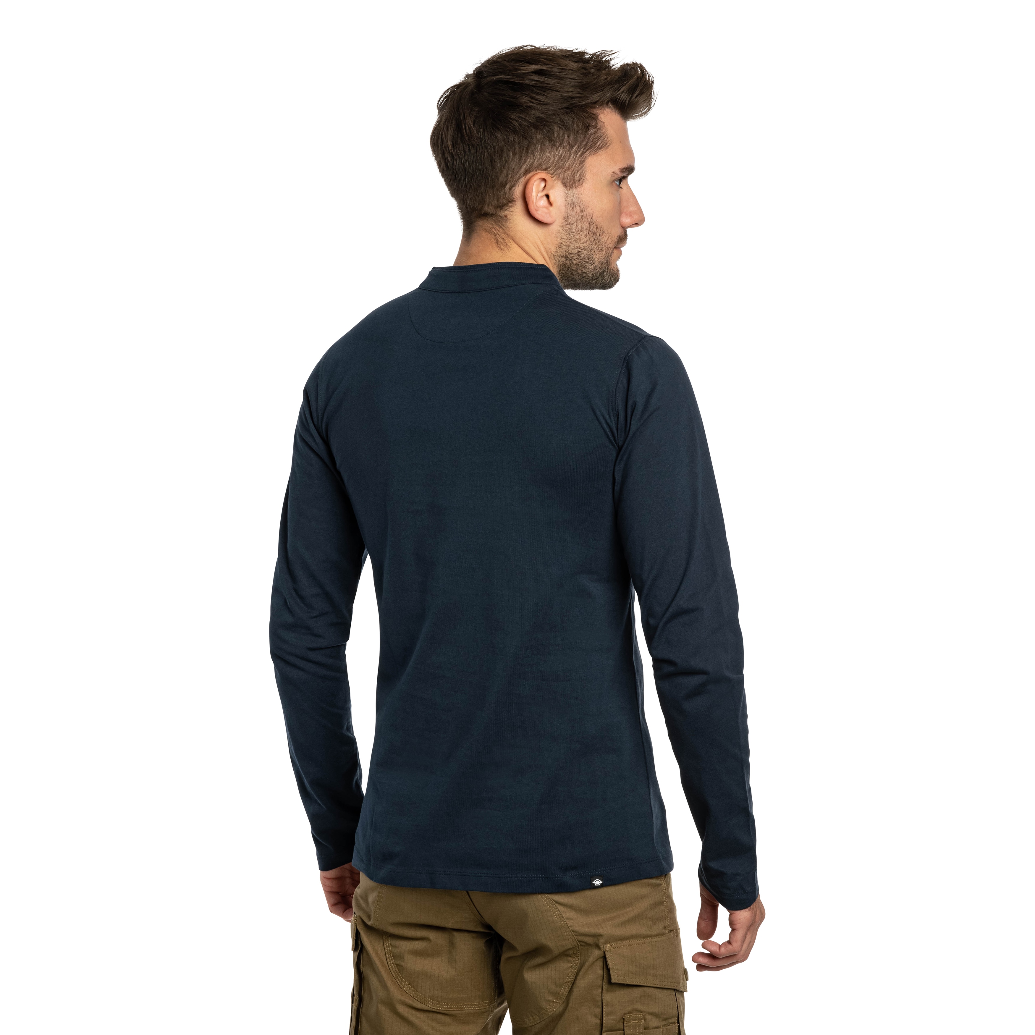 Pentagon Romeo Henley 2.0 hosszú ujjú gombos nyakú póló - Midnight Blue
