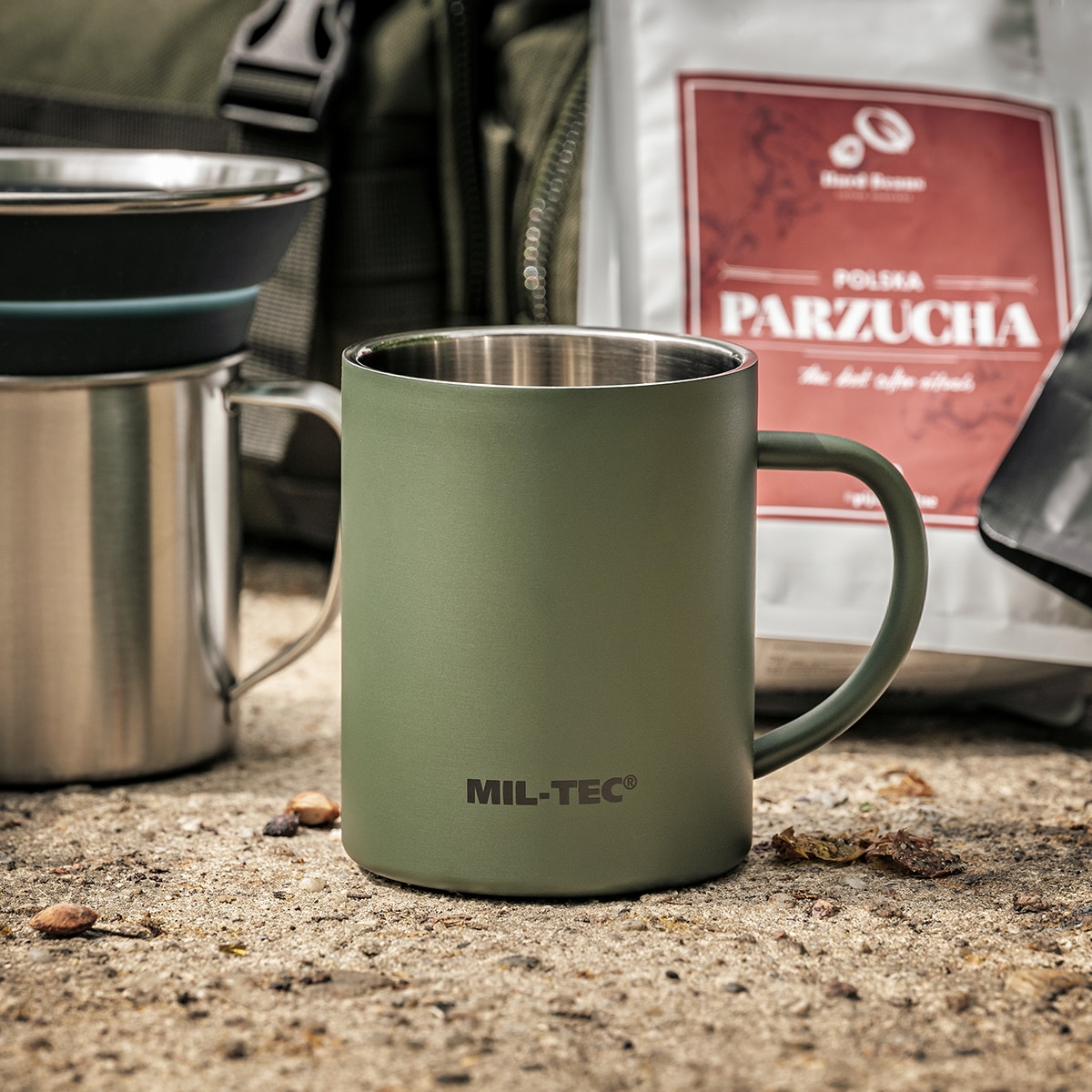Mil-Tec hőtartó bögre 450 ml - Olive
