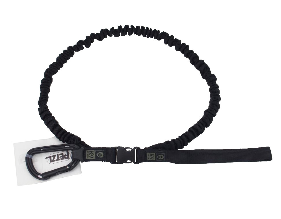 K9 Thorn Petzl póráz lengéscsillapítóval Fekete - 150 cm