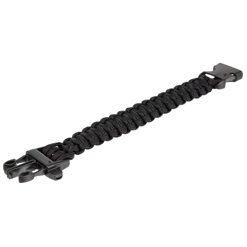 Element Paracord csatos karkötő síppal - Black