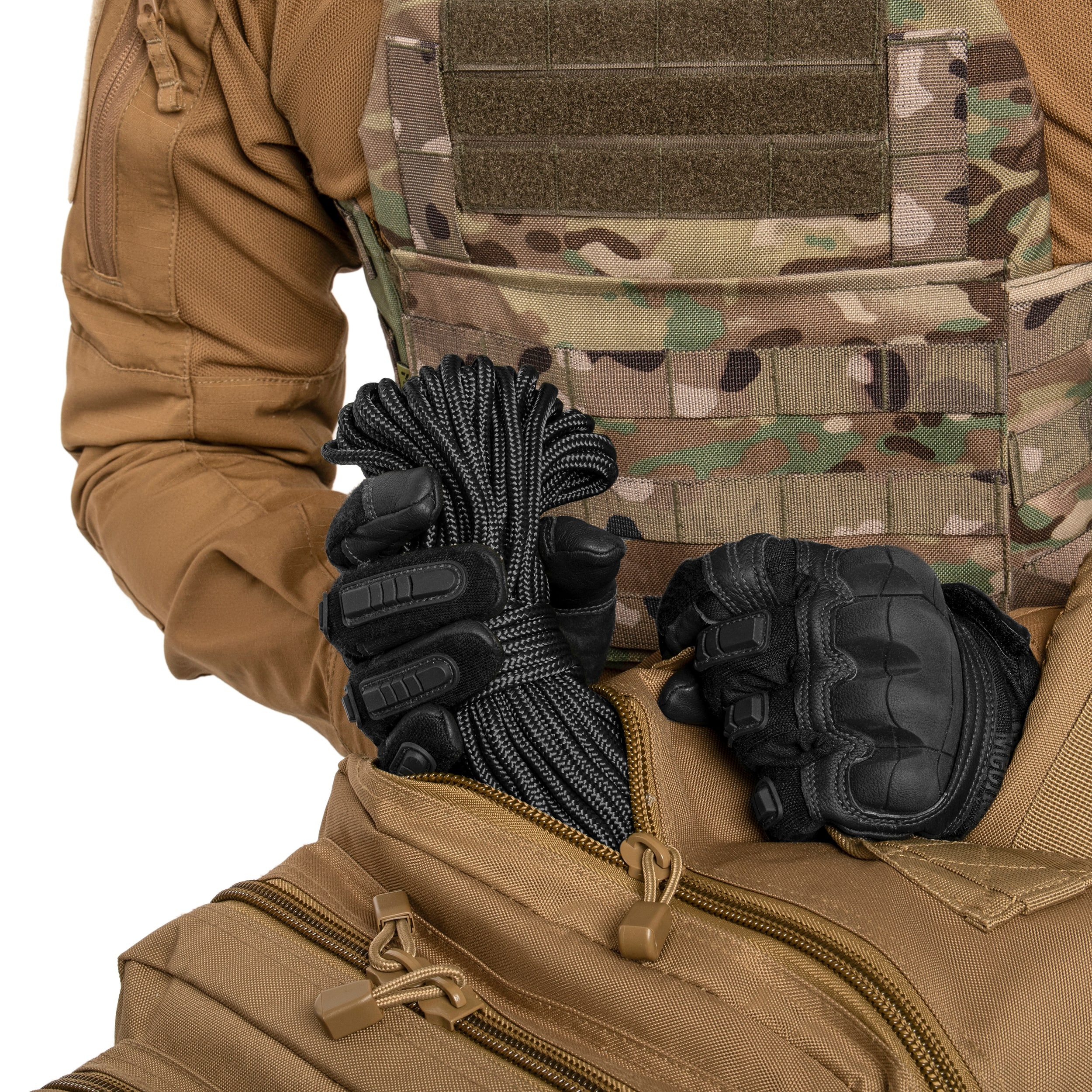 Mil-Tec Commando kötél 15 m x 5 mm - Black