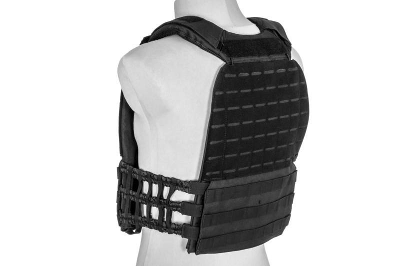 GFC tactical plate carrier molle/laser-cut taktikai mellény - Black