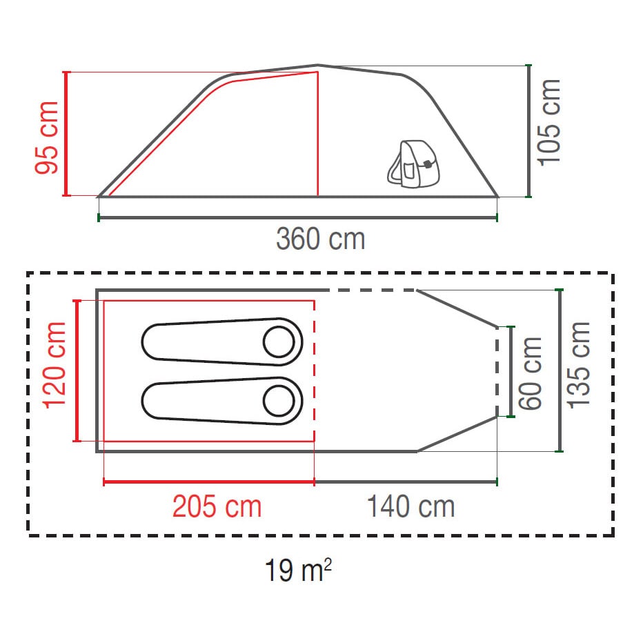 Coleman Cortes 2 Blue 2 személyes sátor