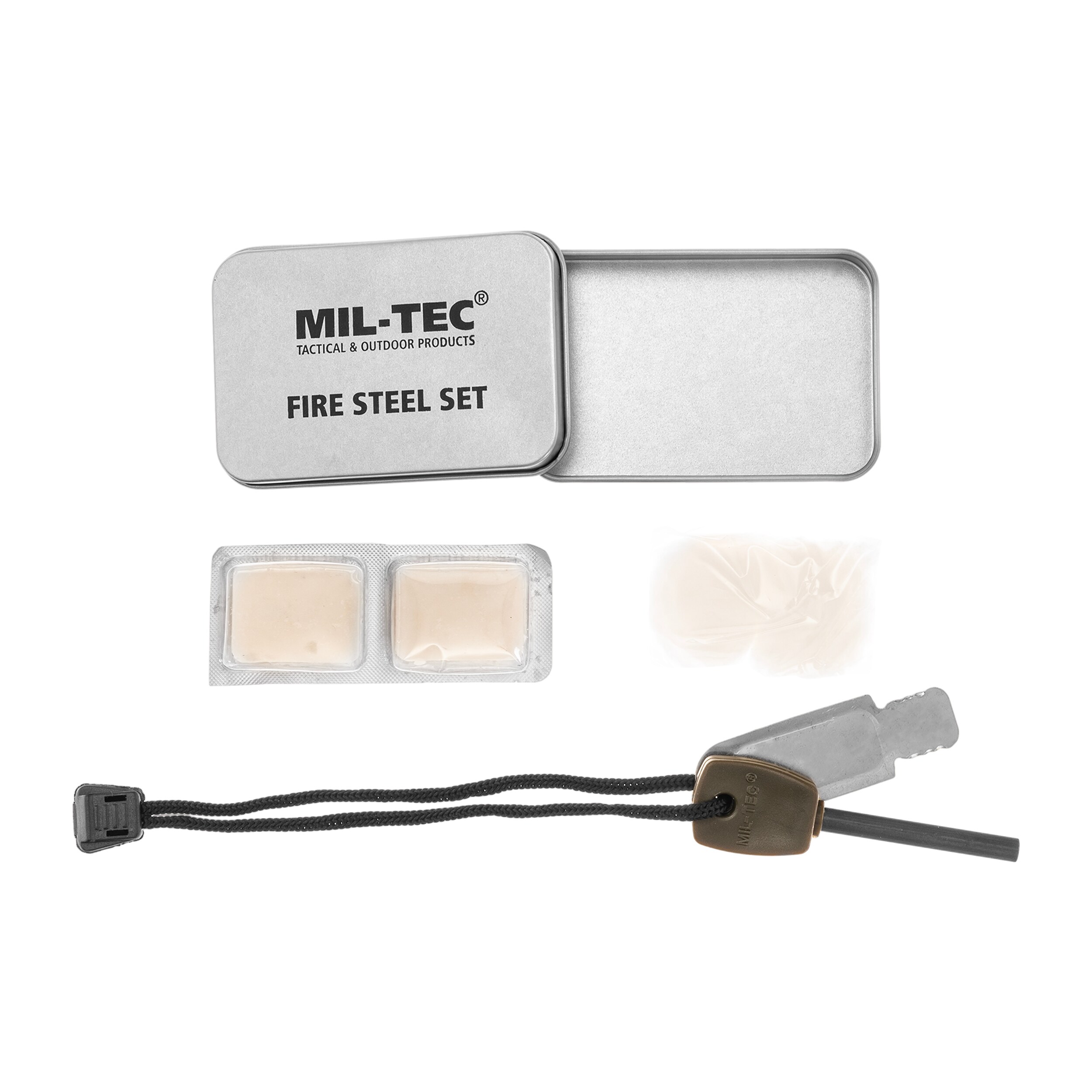 Mil-Tec tűzgyújtó túlélőkészlet - Fire Steel Set