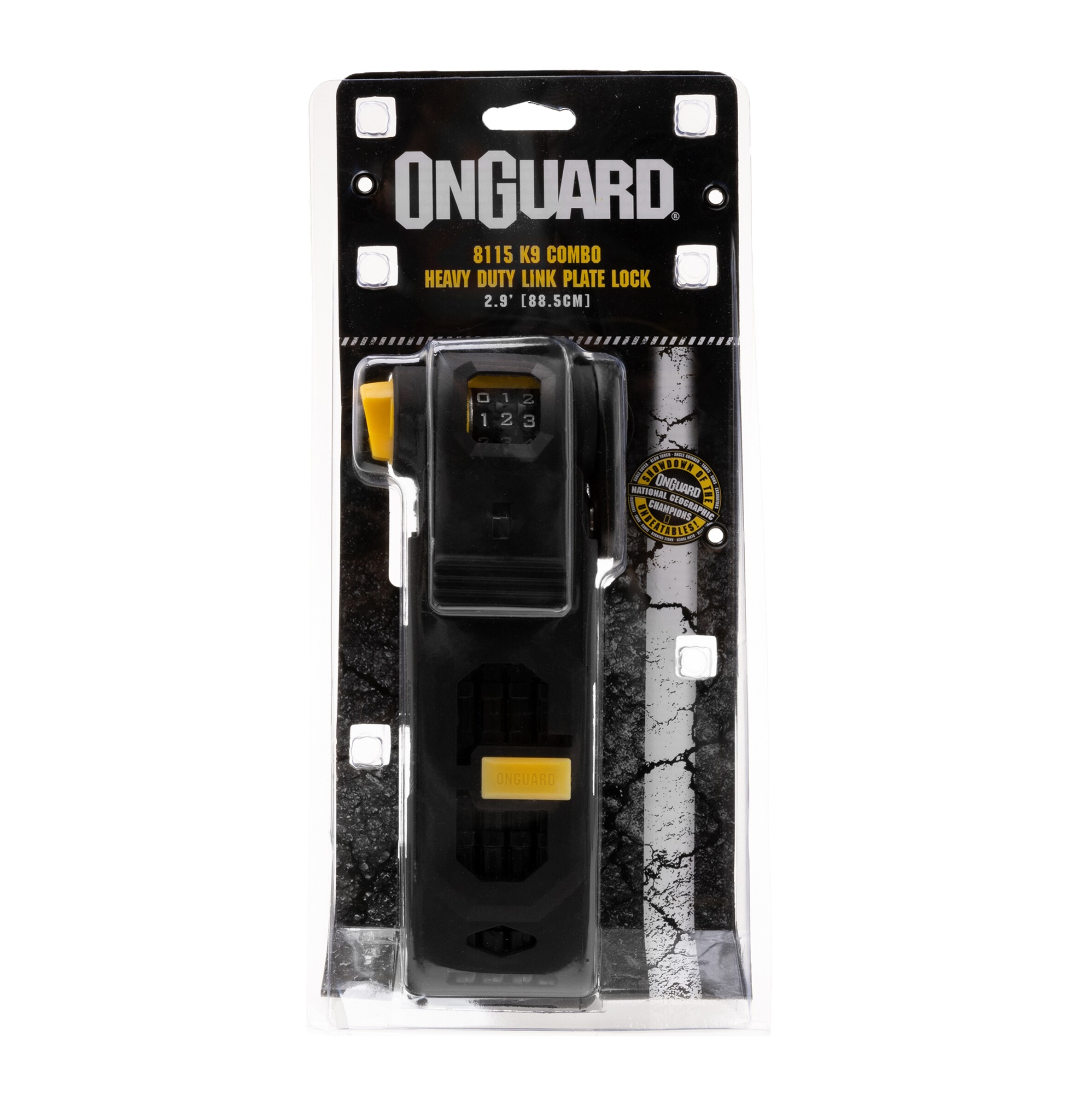 OnGuard Link Plate Lock K9 Combo számzáras kerékpárzár 88,5cm