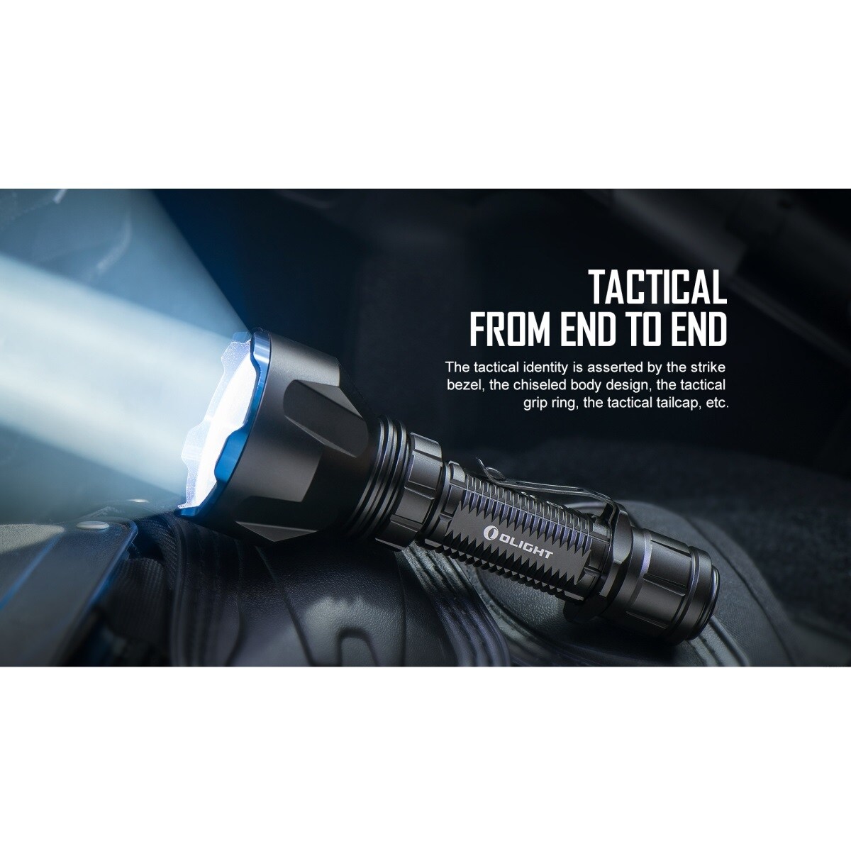 Olight Warrior X Turbo taktikai zseblámpa Black - 1100 lumen