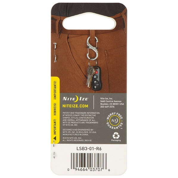 Karabiner Nite Ize S-Biner Slide Lock Steel 3 - Black