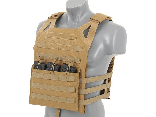 8Fields Jump Plate Carrier V2 nagy méretű taktikai mellény - coyote