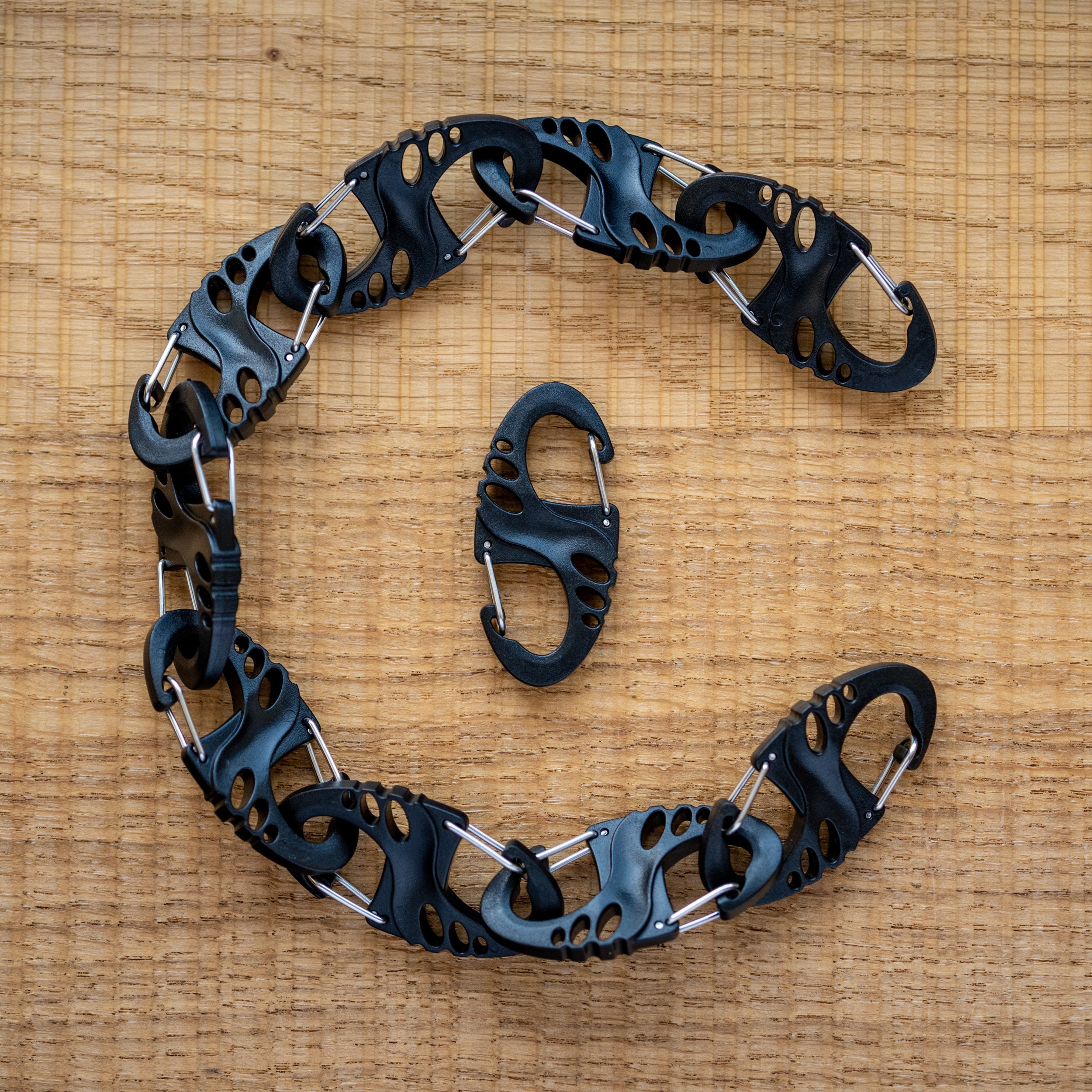 Mil-Tec S-Hook karabiner készlet Black - 10 db