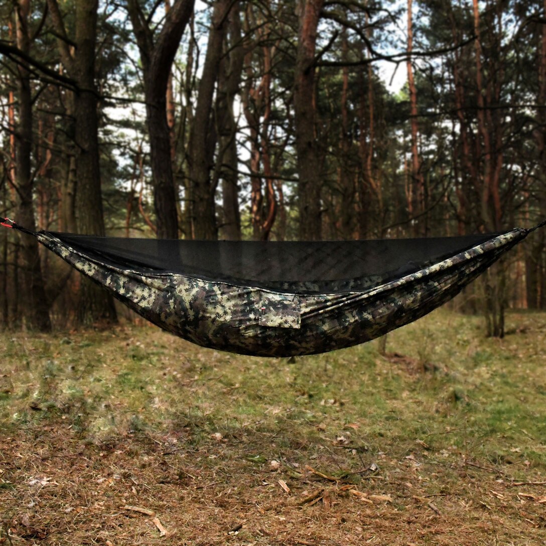 TigerWood Szitakötő V2 Long függőágy szúnyoghálóval - Camo