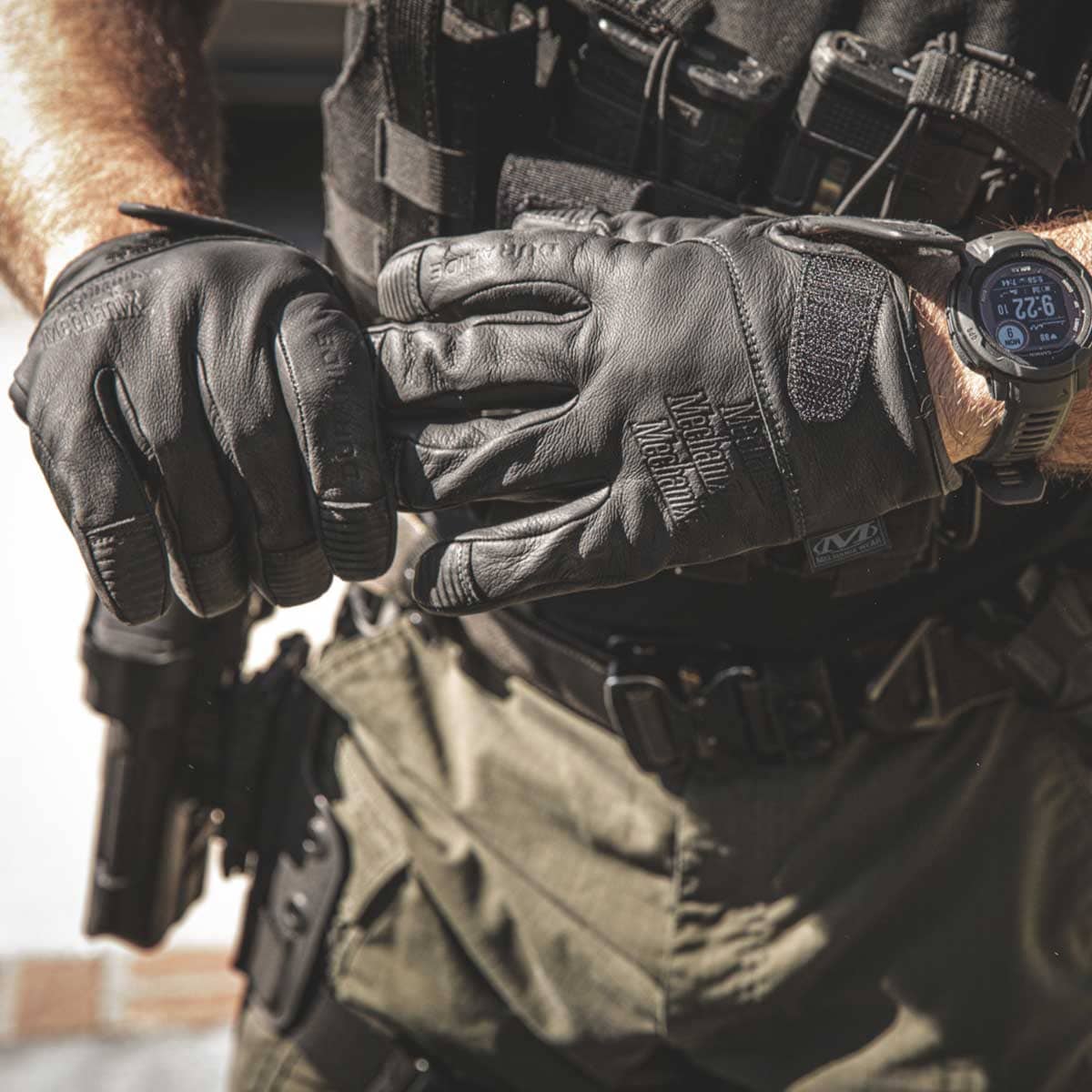 Mechanix Durahide Leather Needlestick Law Enforcement szúrásálló kesztyű - Black