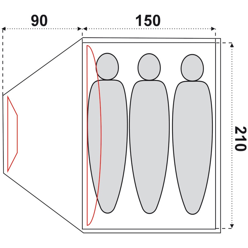 Fjord Nansen Andy III 3 személyes sátor