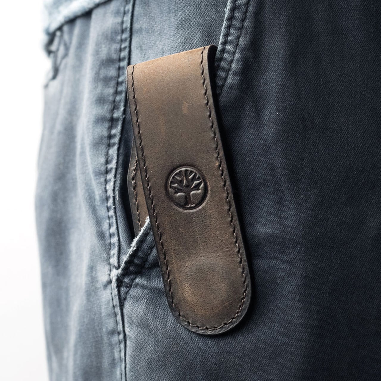 Boker Magnetic Leather Pouch Small tok- Brown