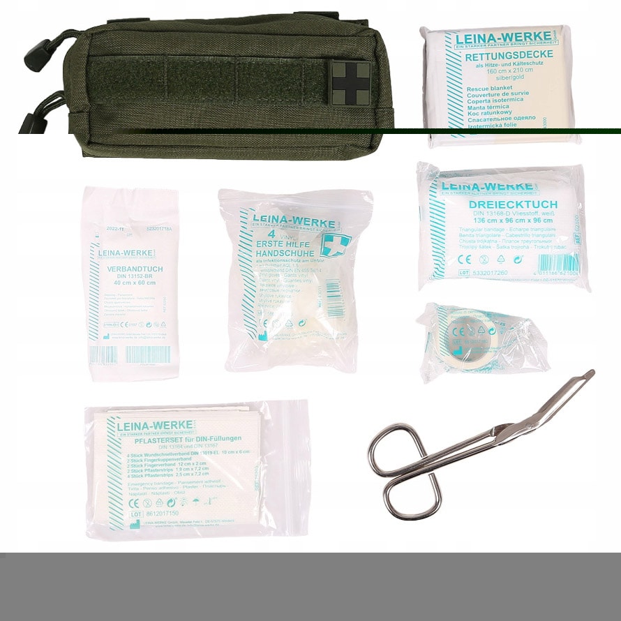 Mil-Tec First Aid Set elsősegély készlet 25 elem – Olive