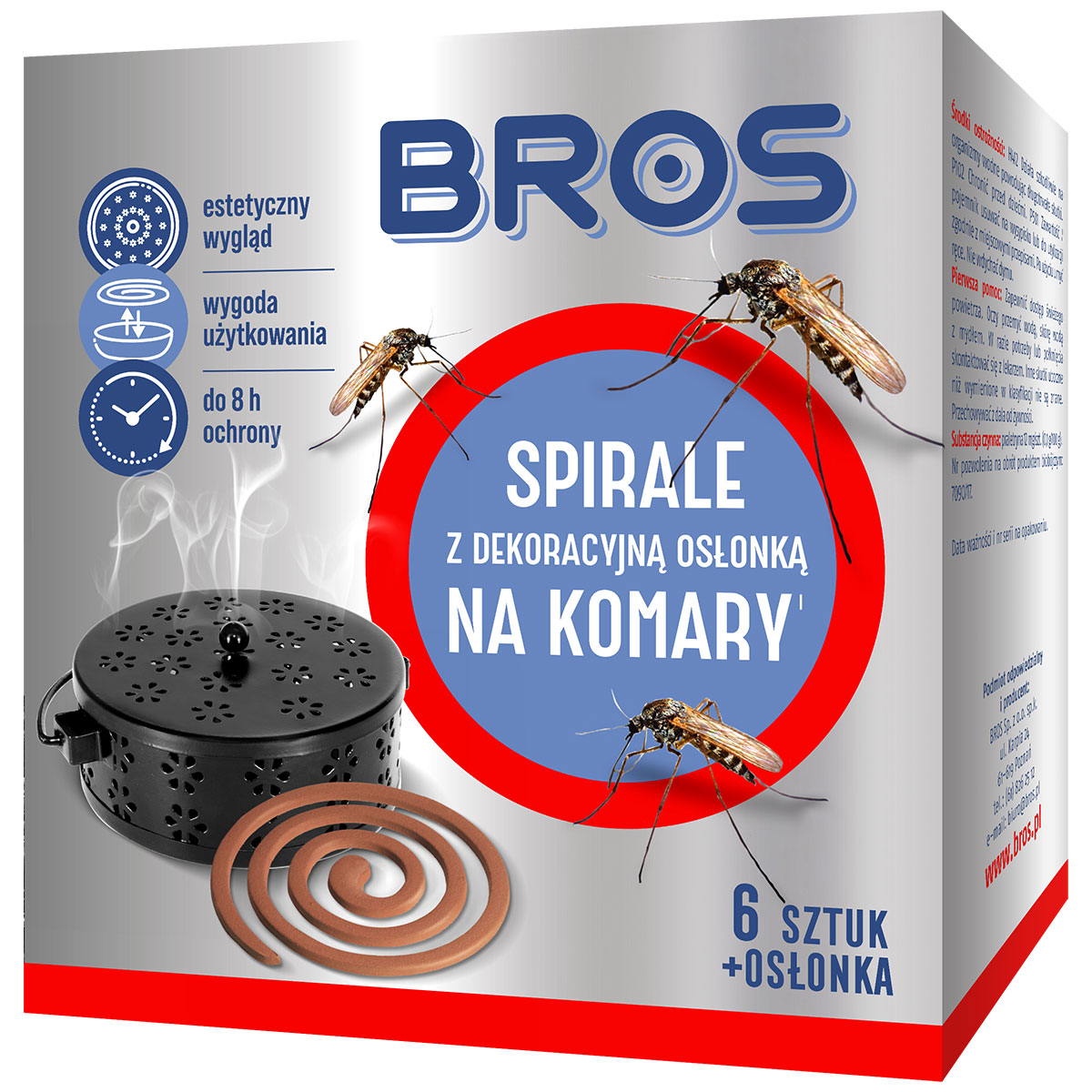 Bros szúnyogriasztó spirál dobozzal - 6 db