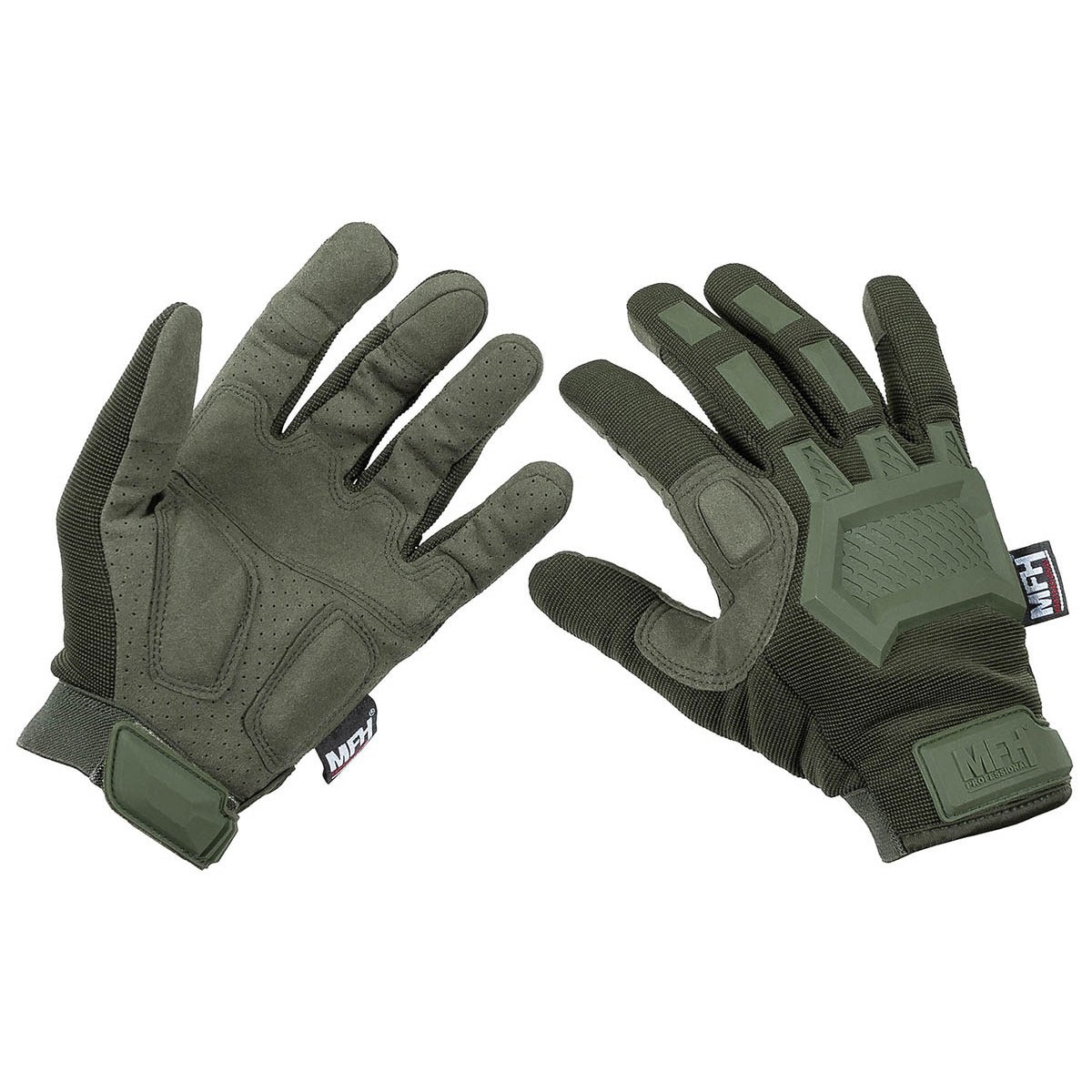 MFH Tactical Gloves Action taktikai kesztyű - OD Green