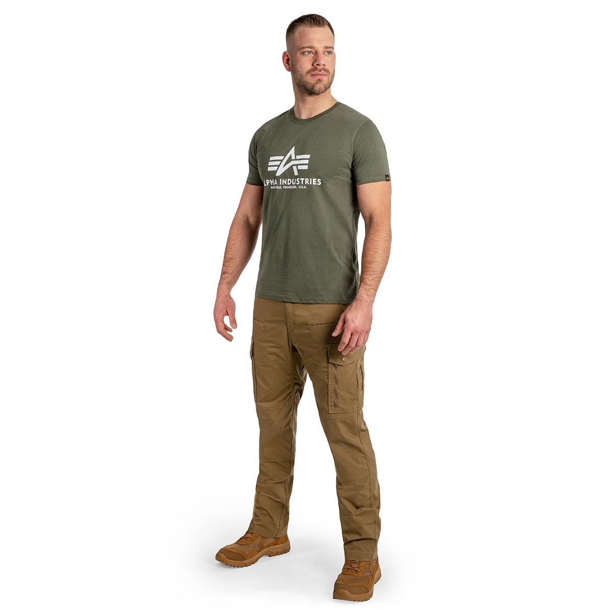 Alpha Industries Basic T-shirt póló - Dark Olive