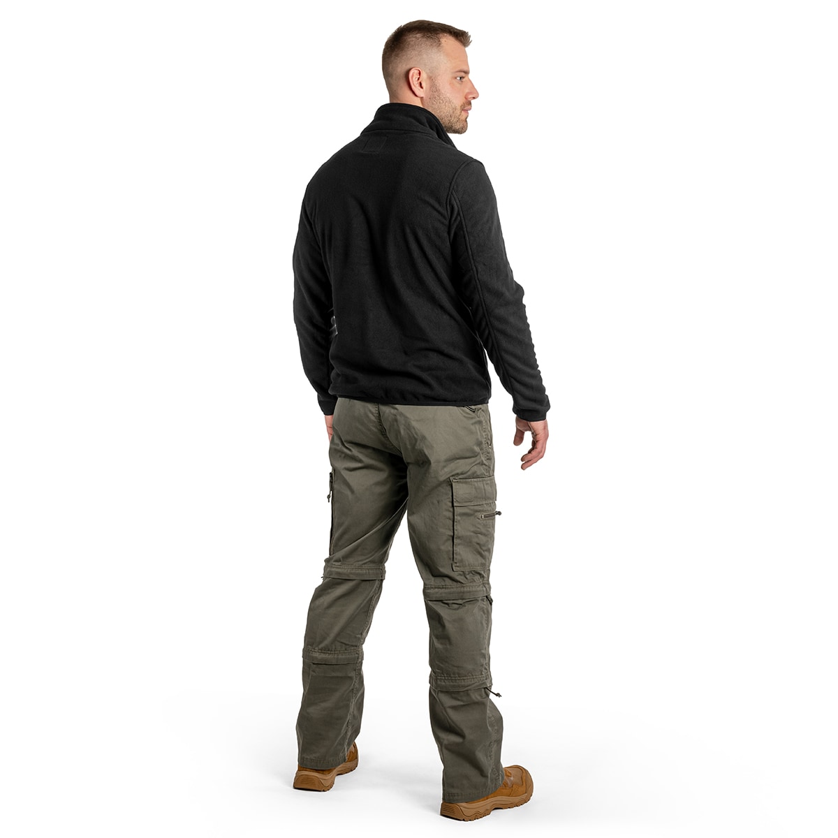 Brandit Fleece Troyer polár pulóver - Black