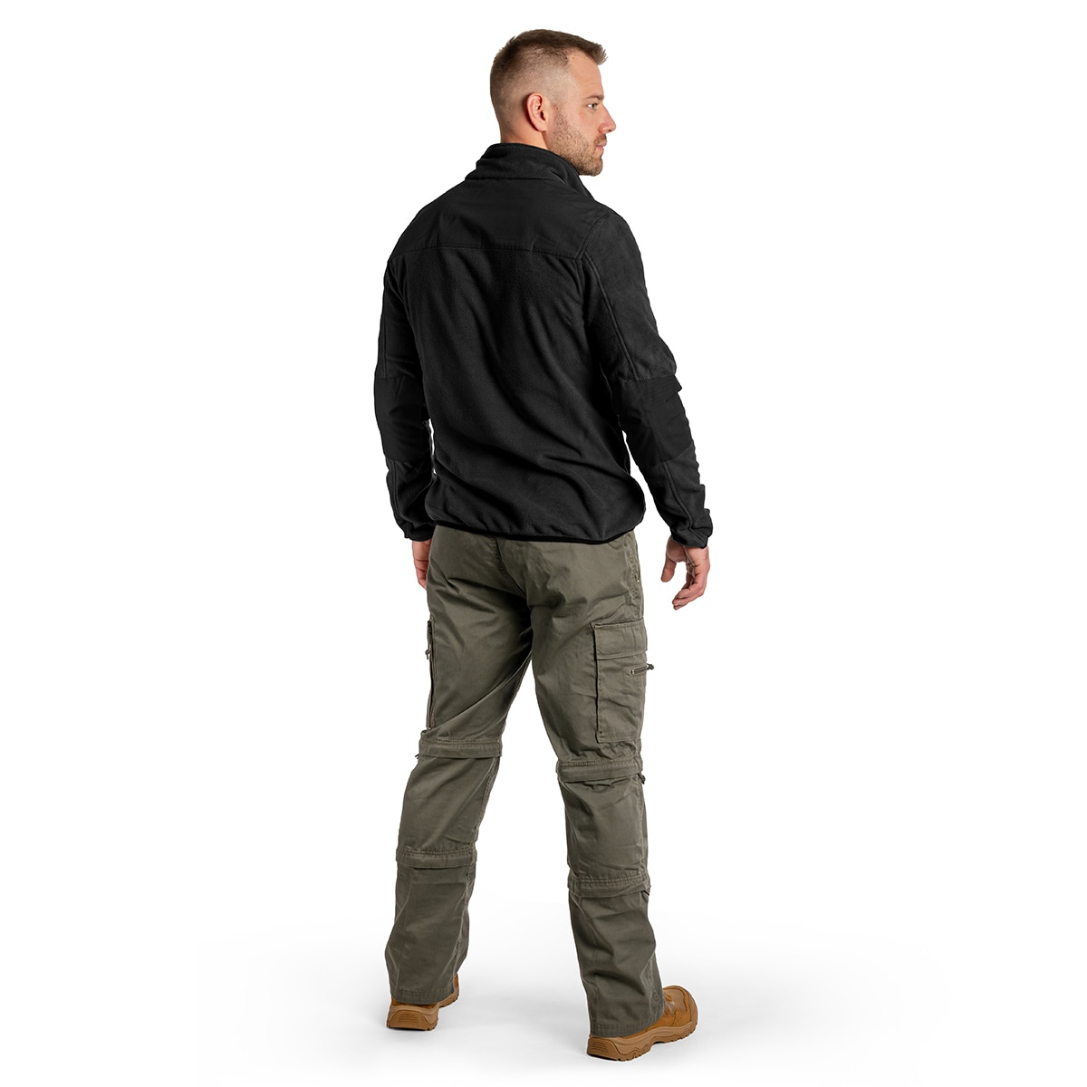 Brandit Fleece Troyer Ripstop polár pulóver - Black