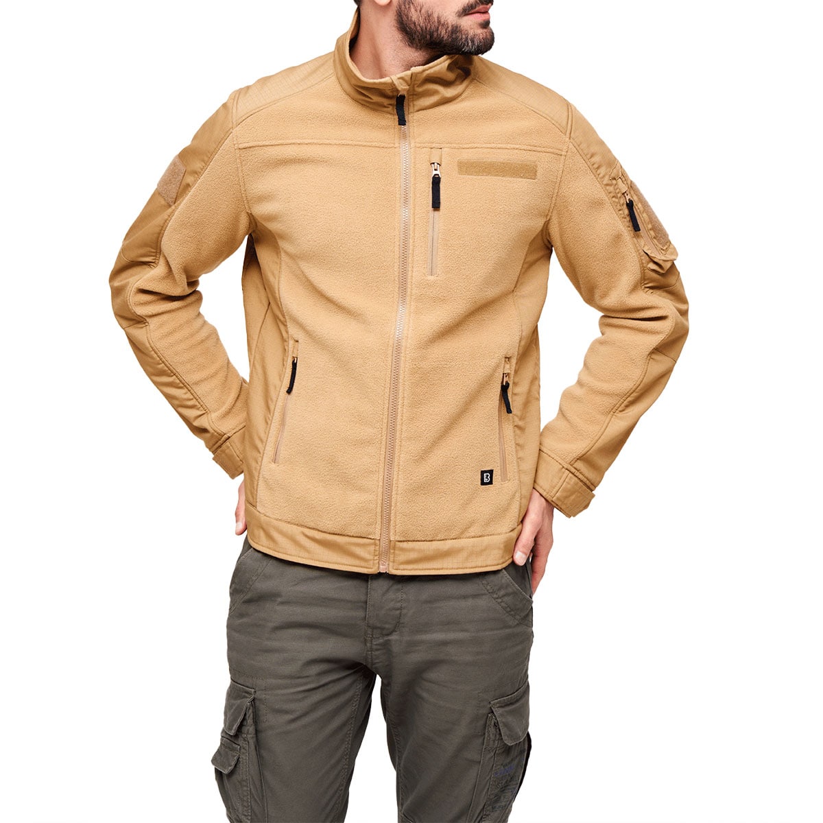 Brandit Fleecejacket Ripstop polár pulóver - Coyote