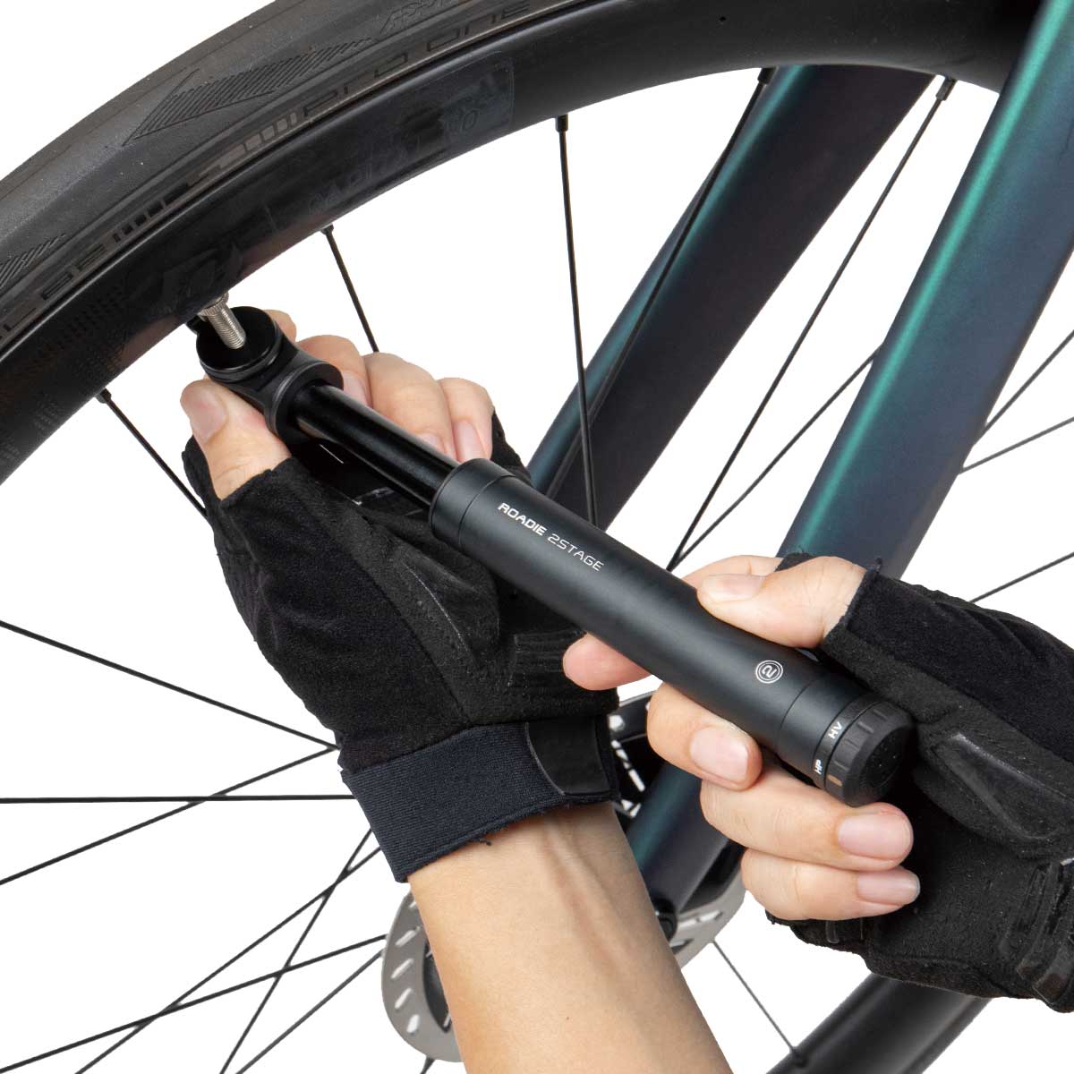 Topeak Roadie 2 stage kerékpárpumpa - Black