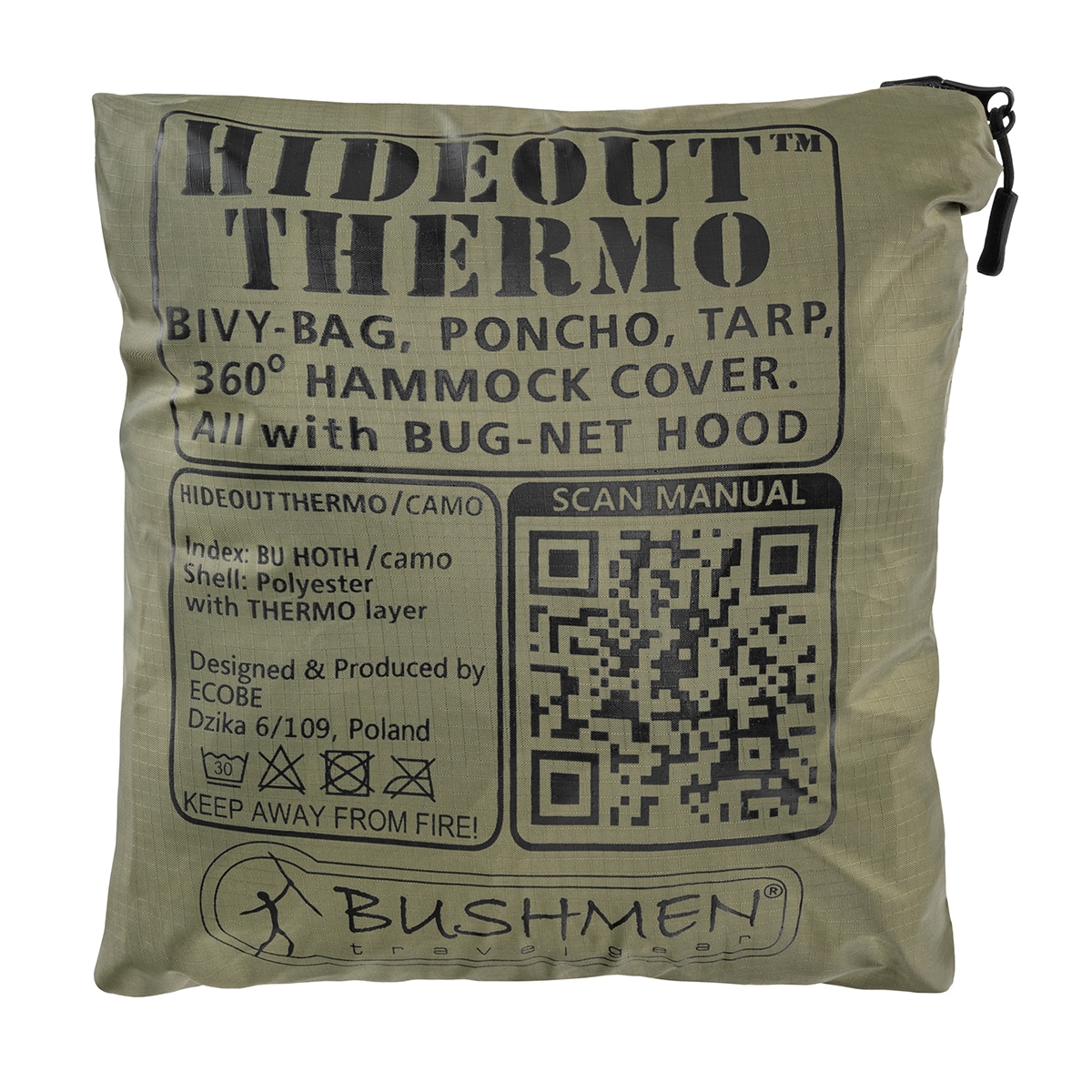 Bushmen Hideout Thermo Bivy bag termikus hálózsák szúnyoghálóval - Camo
