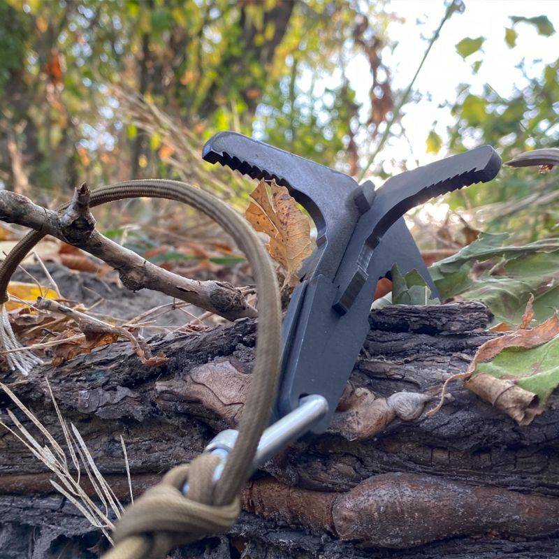 EDCX 550 Paracord kötél horgonnyal 15 m - Fekete