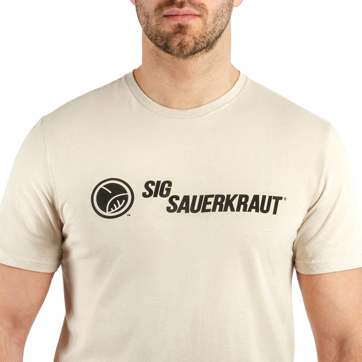 Kałdun Sig Sauerkraut T-shirt póló - Homokszín/Fekete