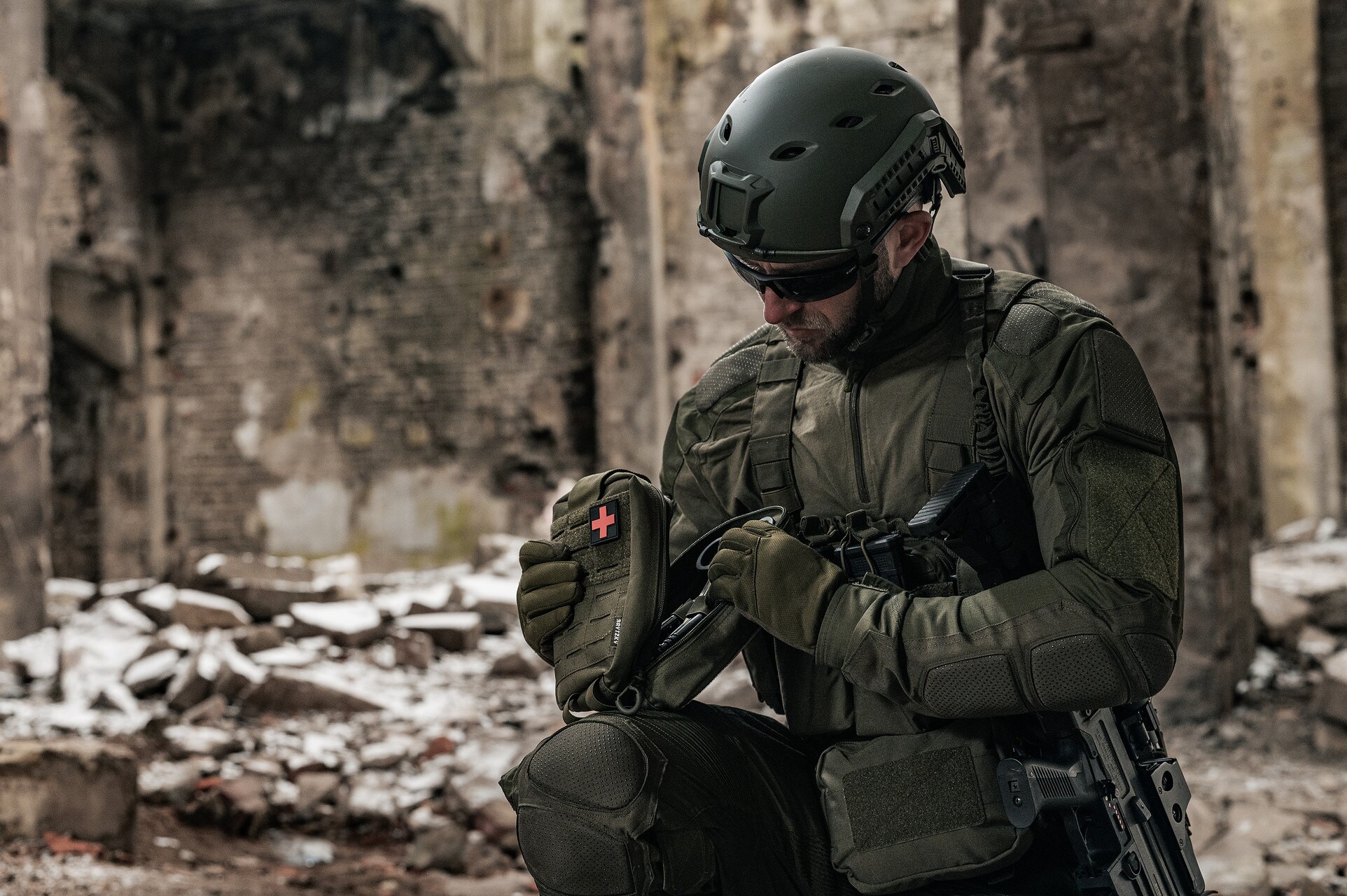 Mil-Tec Combat Shirt Chimera pulóver - Olive