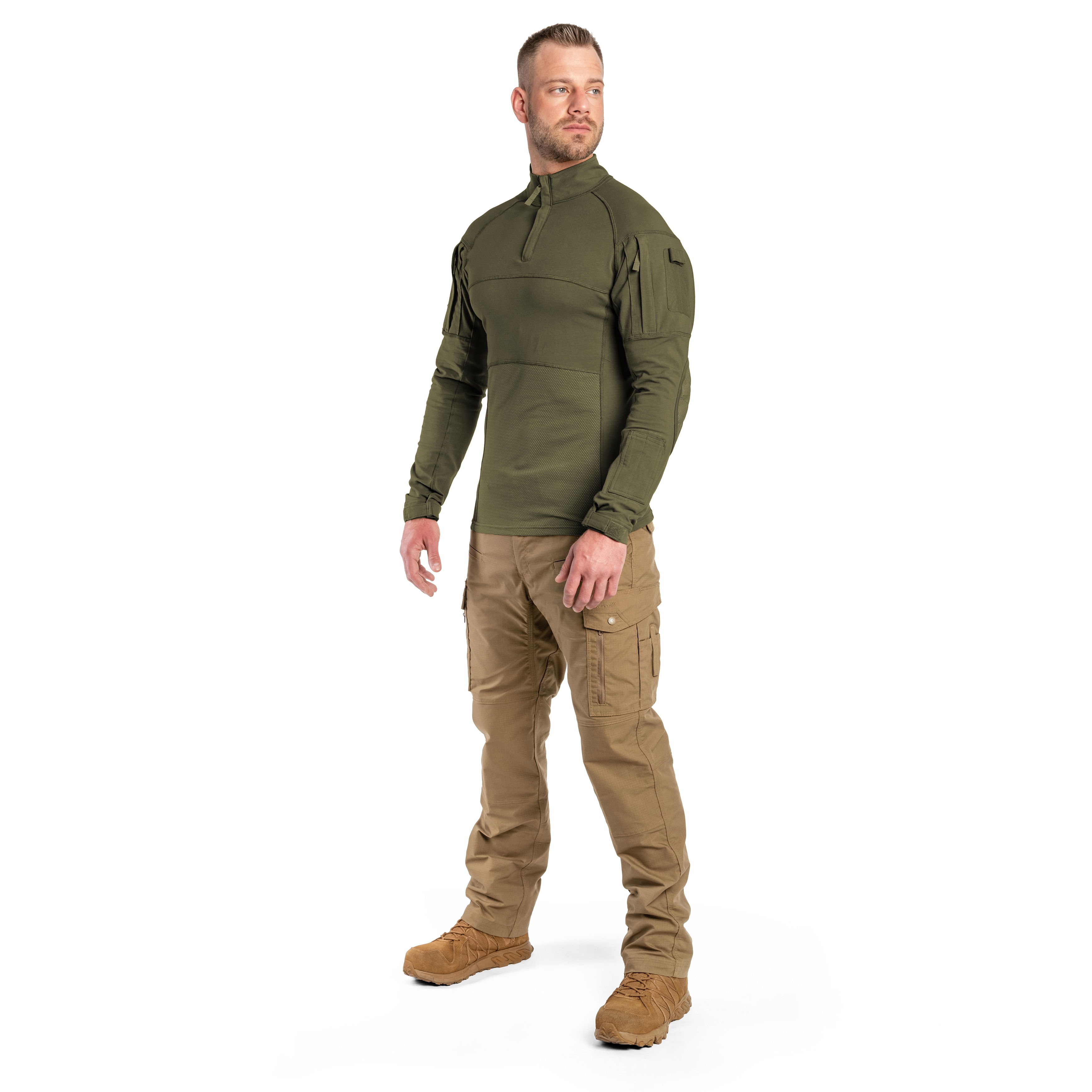 Mil-Tec Combat Shirt Assault Field pulóver - Olive