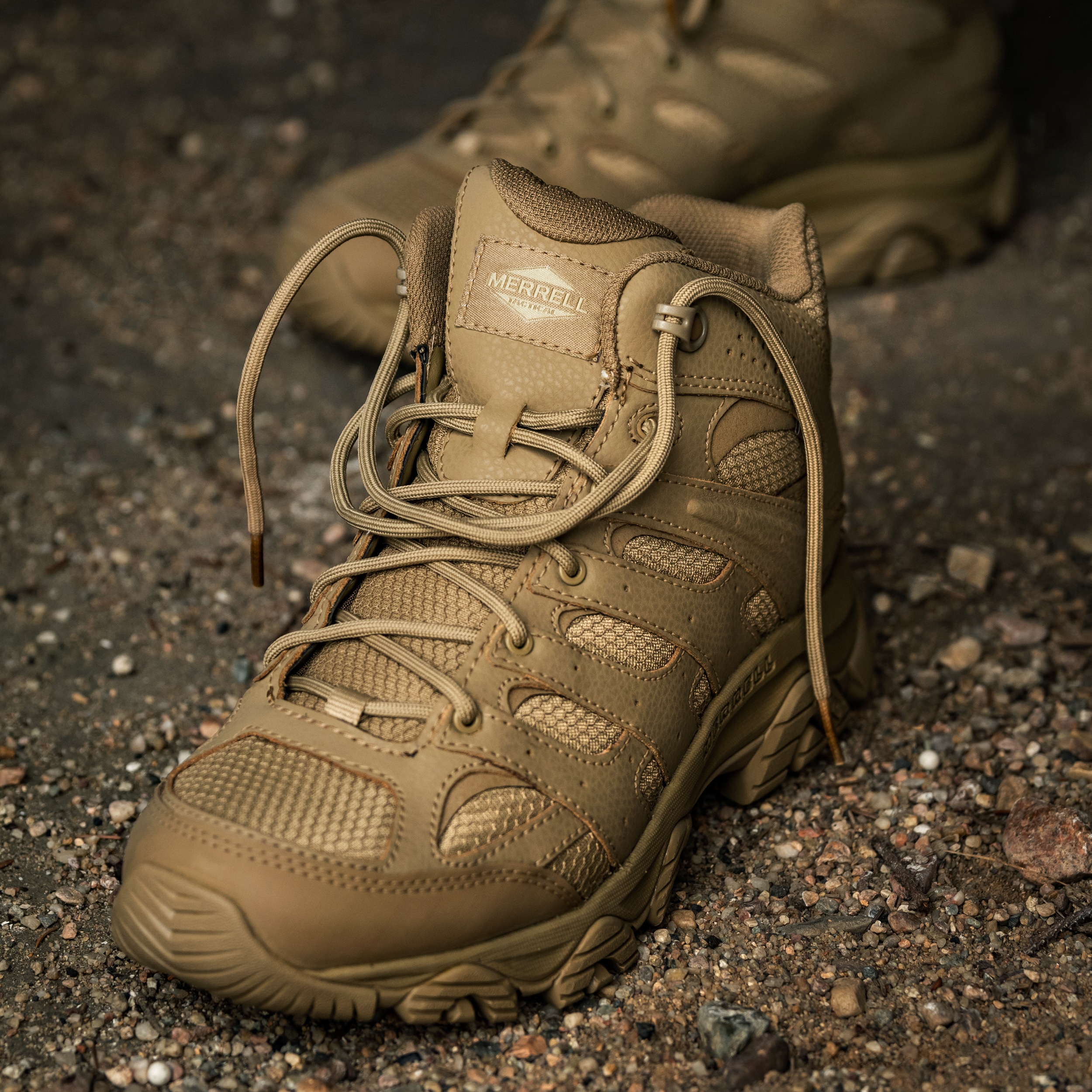 Merrell MOAB 3 Mid Tactical Waterproof bakancs - Dark Coyote