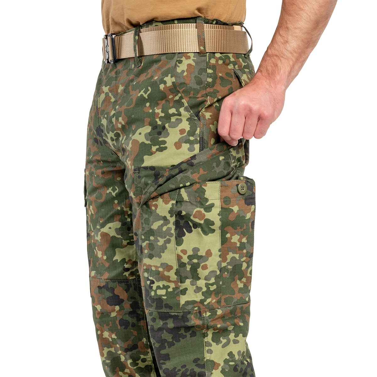 Mil-Tec Teesar Rip-Stop BDU Slim Fit Katonai Nadrág - Flecktarn
