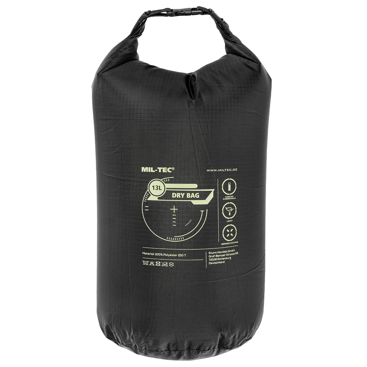 Mil-Tec Drybag vízálló zsák 13 l - Black