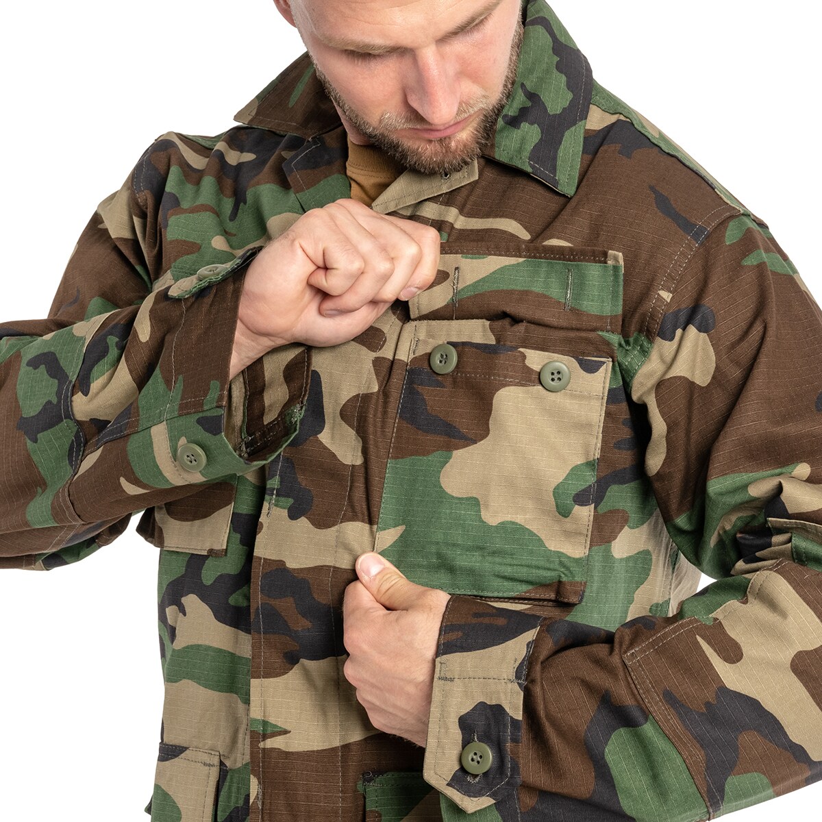 Mil-Tec Teesar BDU Rip-Stop katonai zubbony - Woodland