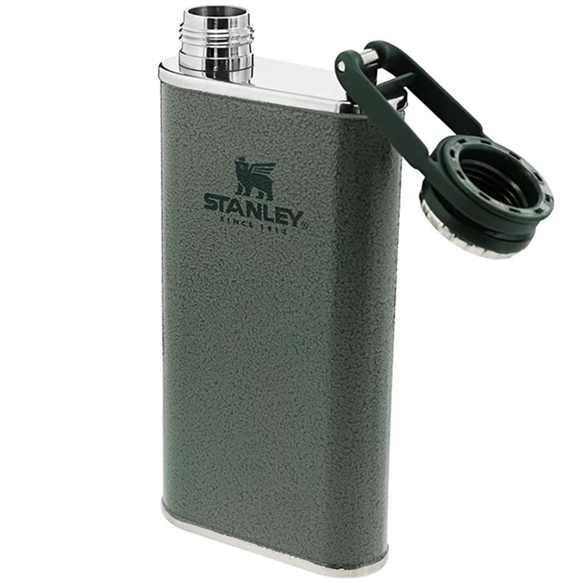 Stanley Classic Easy Fill Wide Mouth Flask lapos zsebben hordható palack 230 ml - Hammertone Green