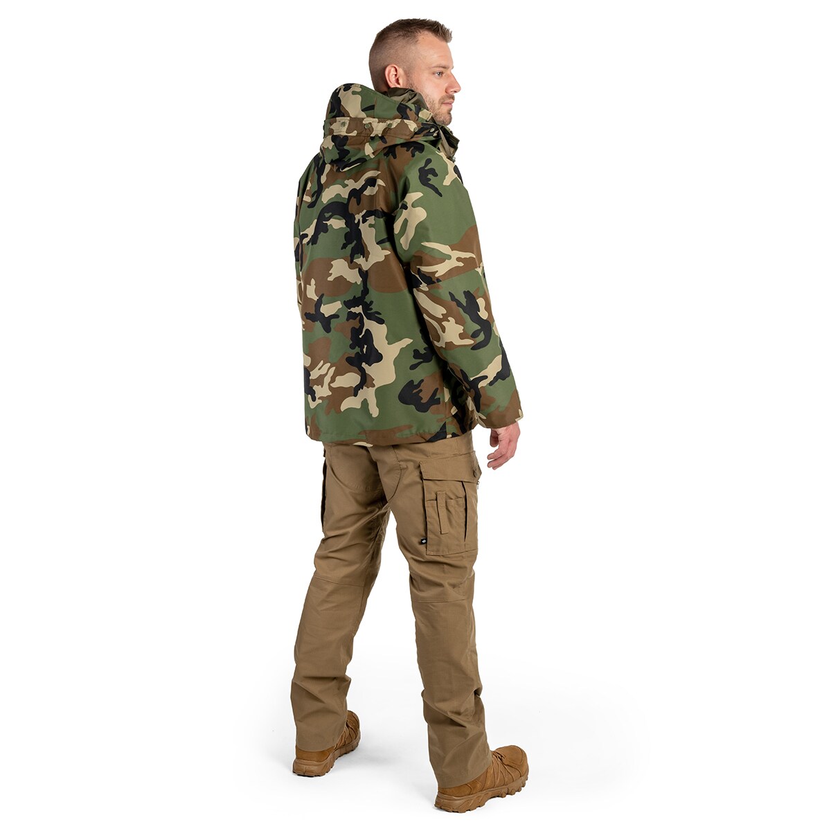 Mil-Tec Wet Weather 3-Layer Laminate Waterproof kabát - Woodland