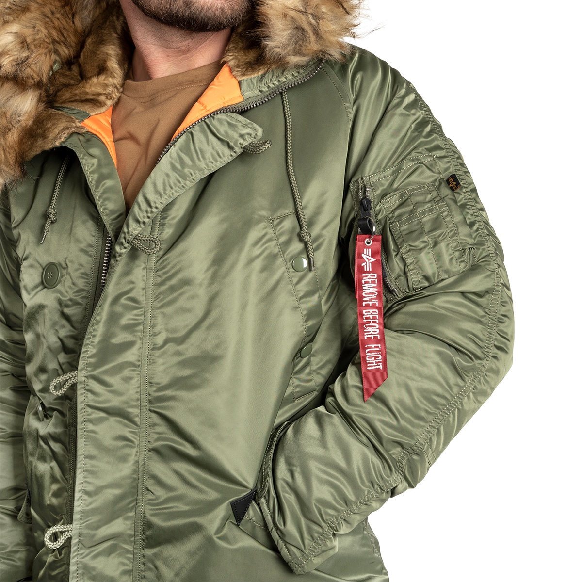 Alpha Industries N3B VF 59 Fitted kabát - Sage Green
