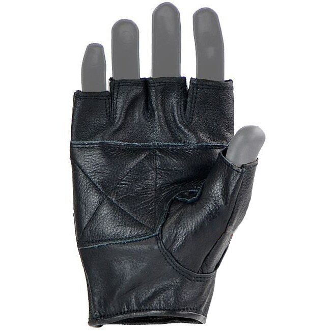 Mil-Tec Biker Leather Fingerless kesztyű - Black