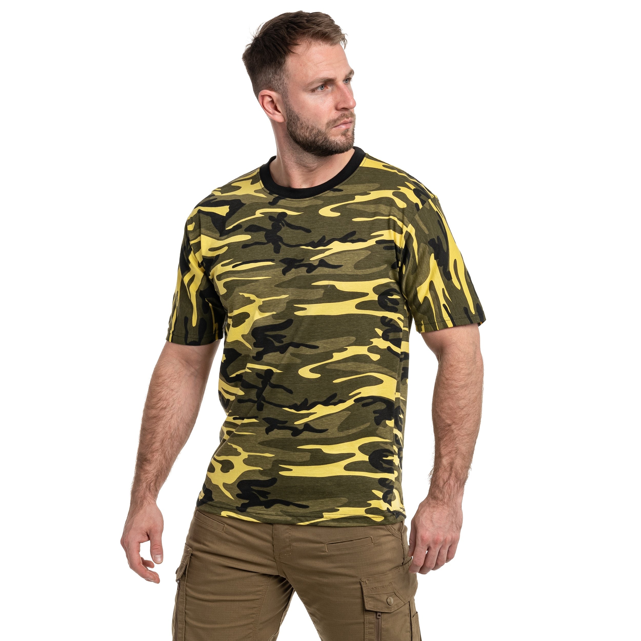 MFH Streetstyle T-shirt póló - Yellow Camo