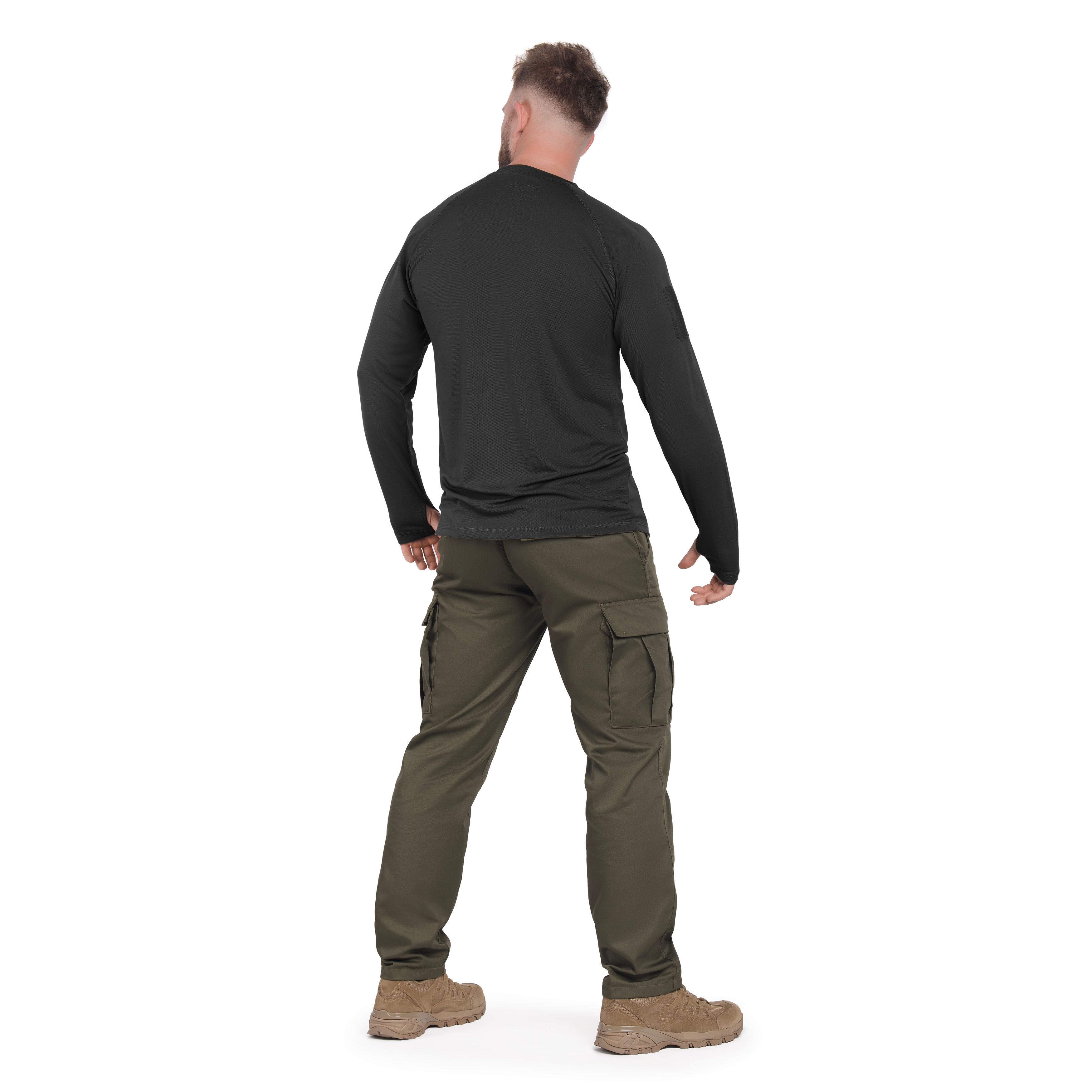 Mil-Tec Tactical Long Sleeve hosszú ujjú thermoaktív póló - Black