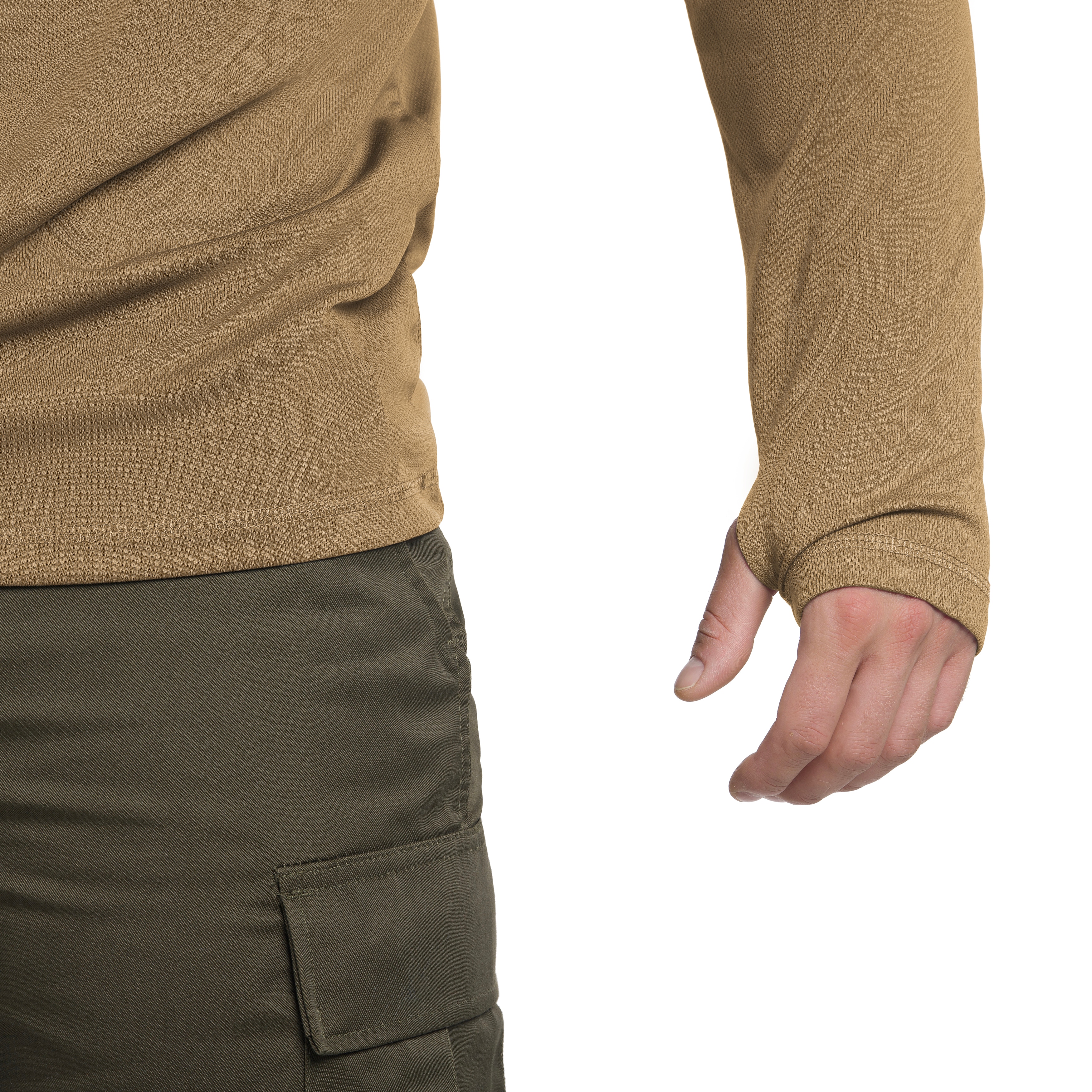 Mil-Tec Tactical Long Sleeve hosszú ujjú thermoaktív póló - Coyote