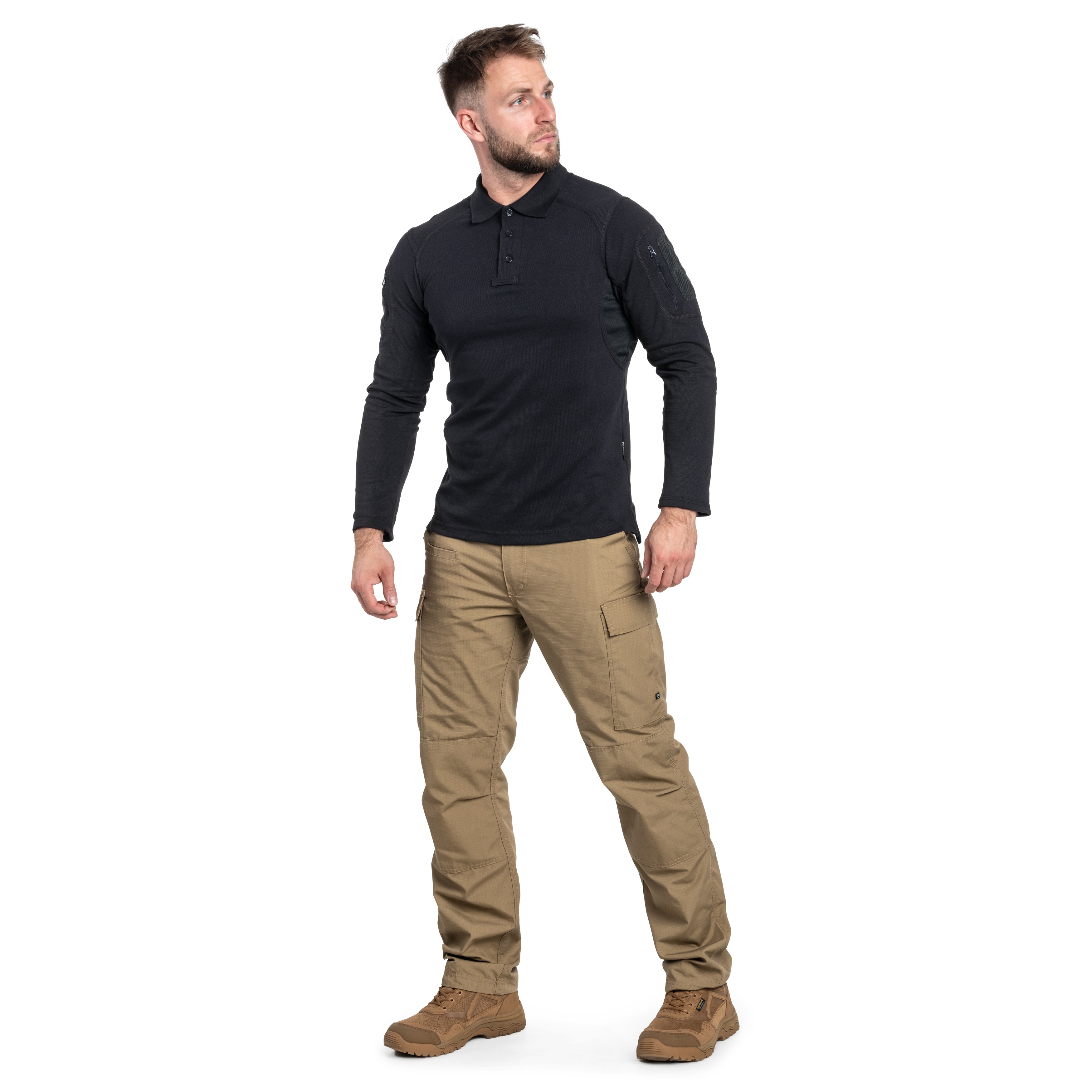Texar Elite Pro Long Sleeve hosszú ujjú golfpóló - Navy