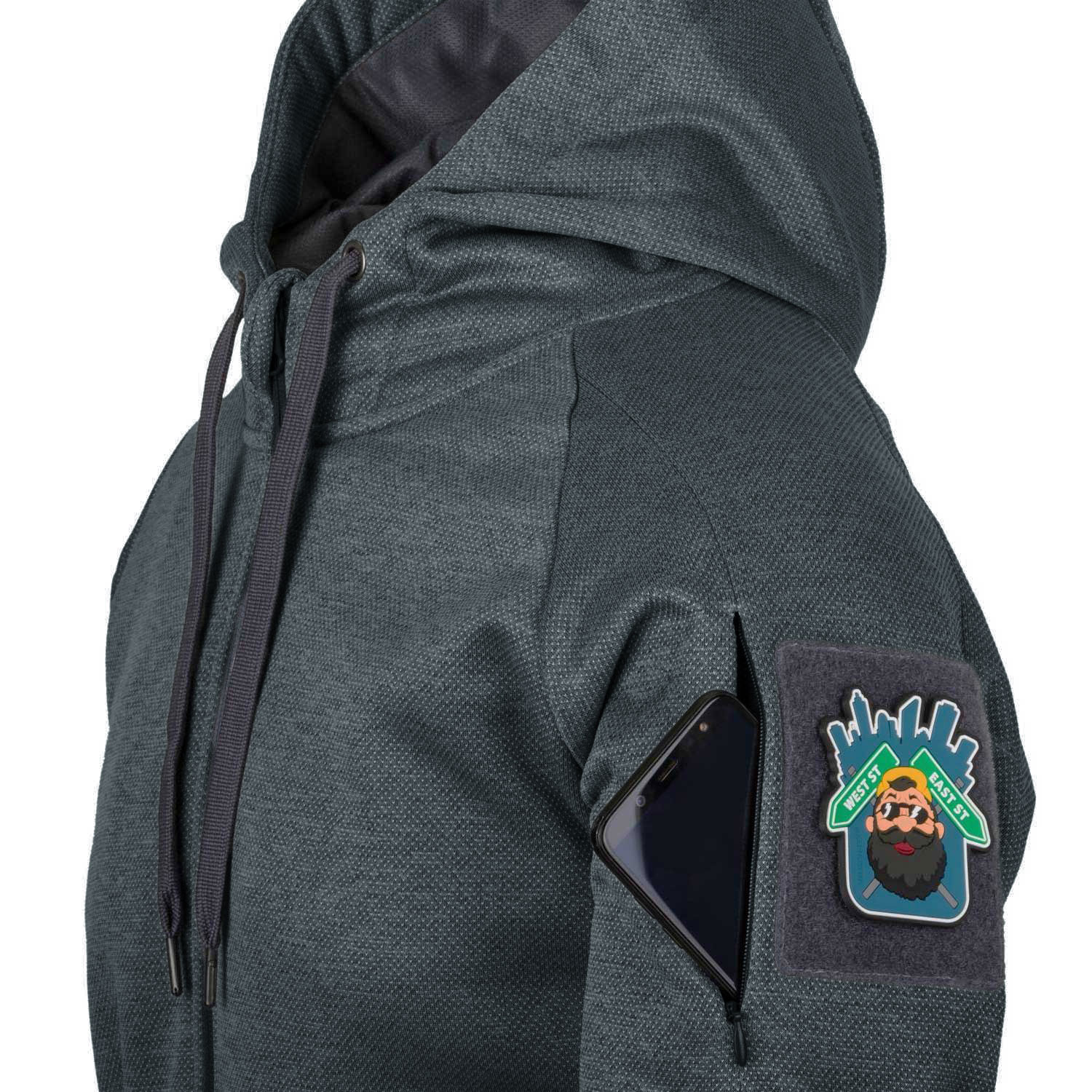 Helikon Urban Tactical Hoodie pulóver - Black/Melange Grey