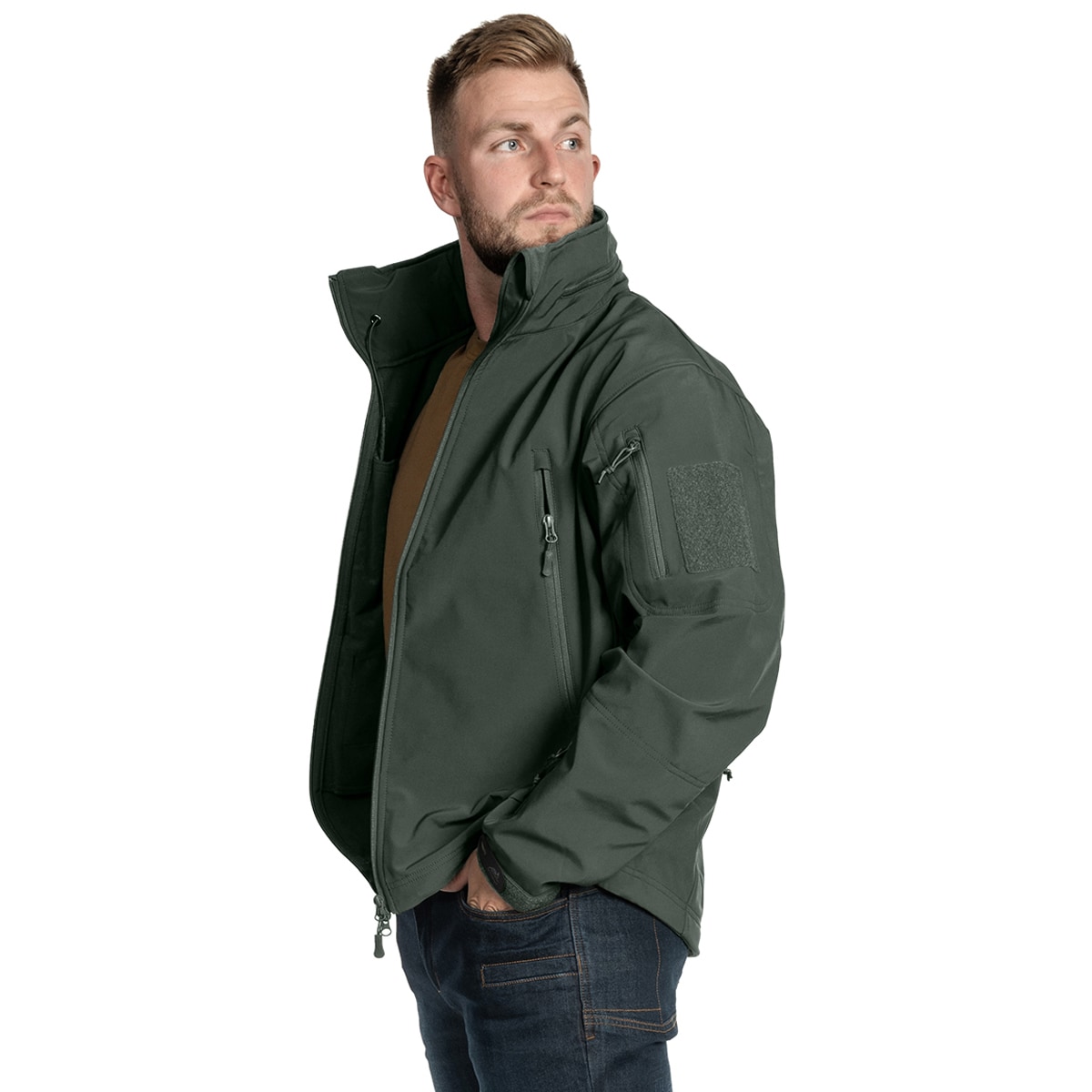 Helikon Gunfighter Softshell Shark Skin Windblocker kabát - Foliage Green