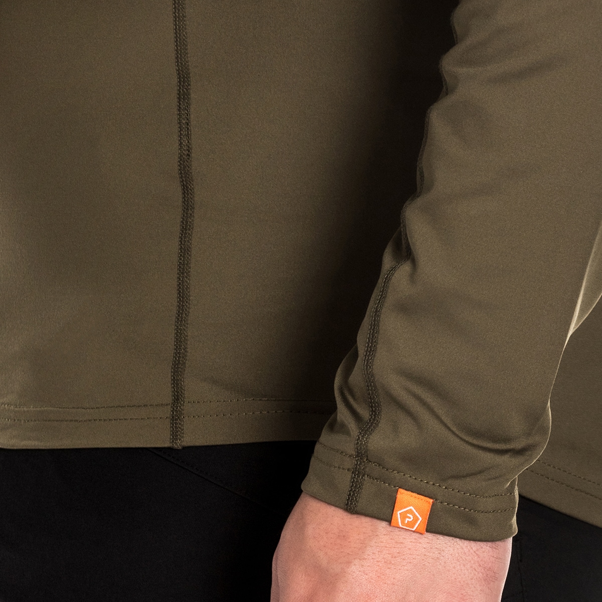 Pentagon Pindos 1/2 ZIP thermoaktív póló - Olive