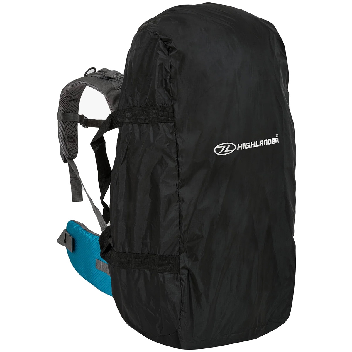 Highlander Outdoor Medium Combo Rain Cover hátizsákhoz való védőhuzat 50-70 l - Black