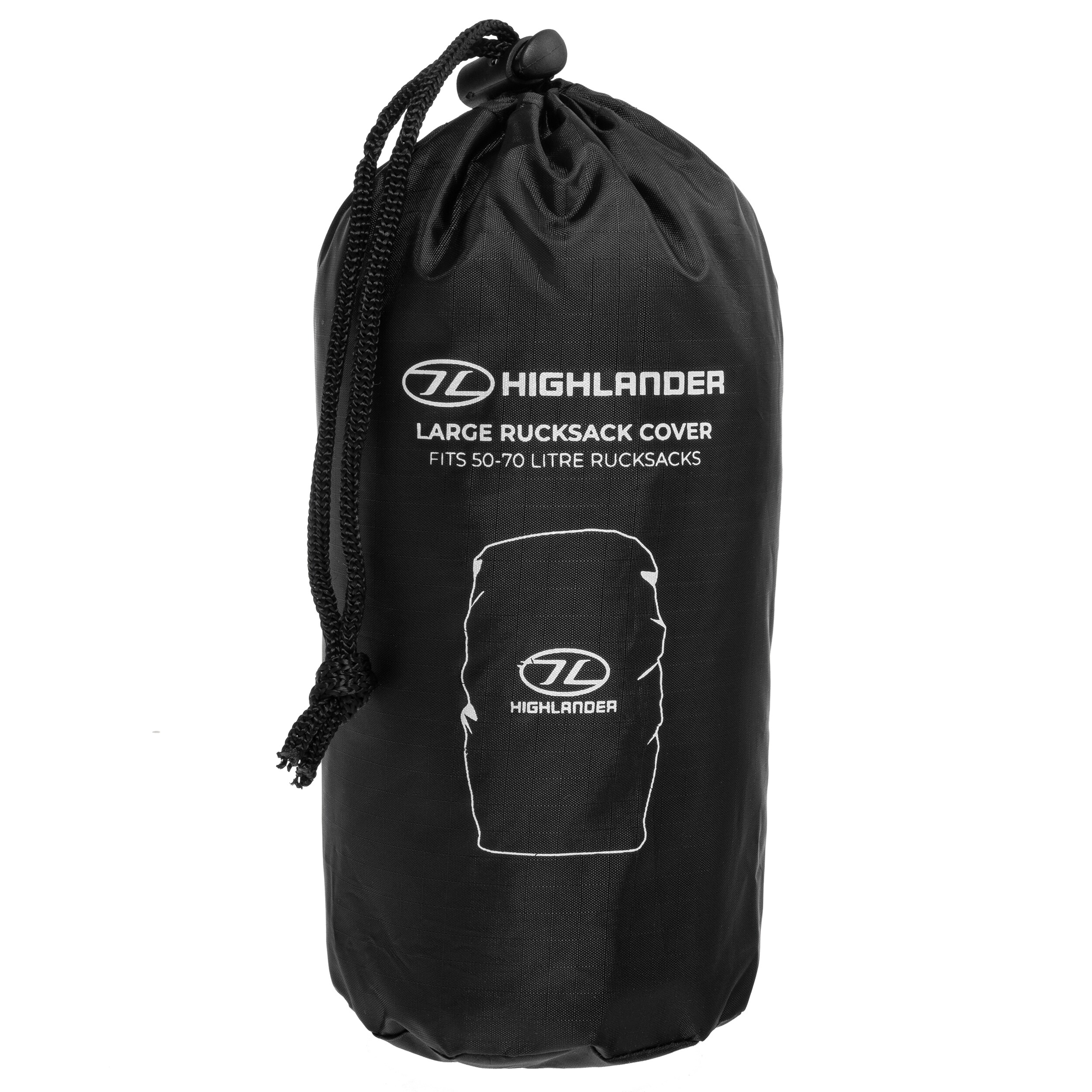Highlander Outdoor Rucksack Cover hátizsákhoz való védőhuzat 60-70 l - Black