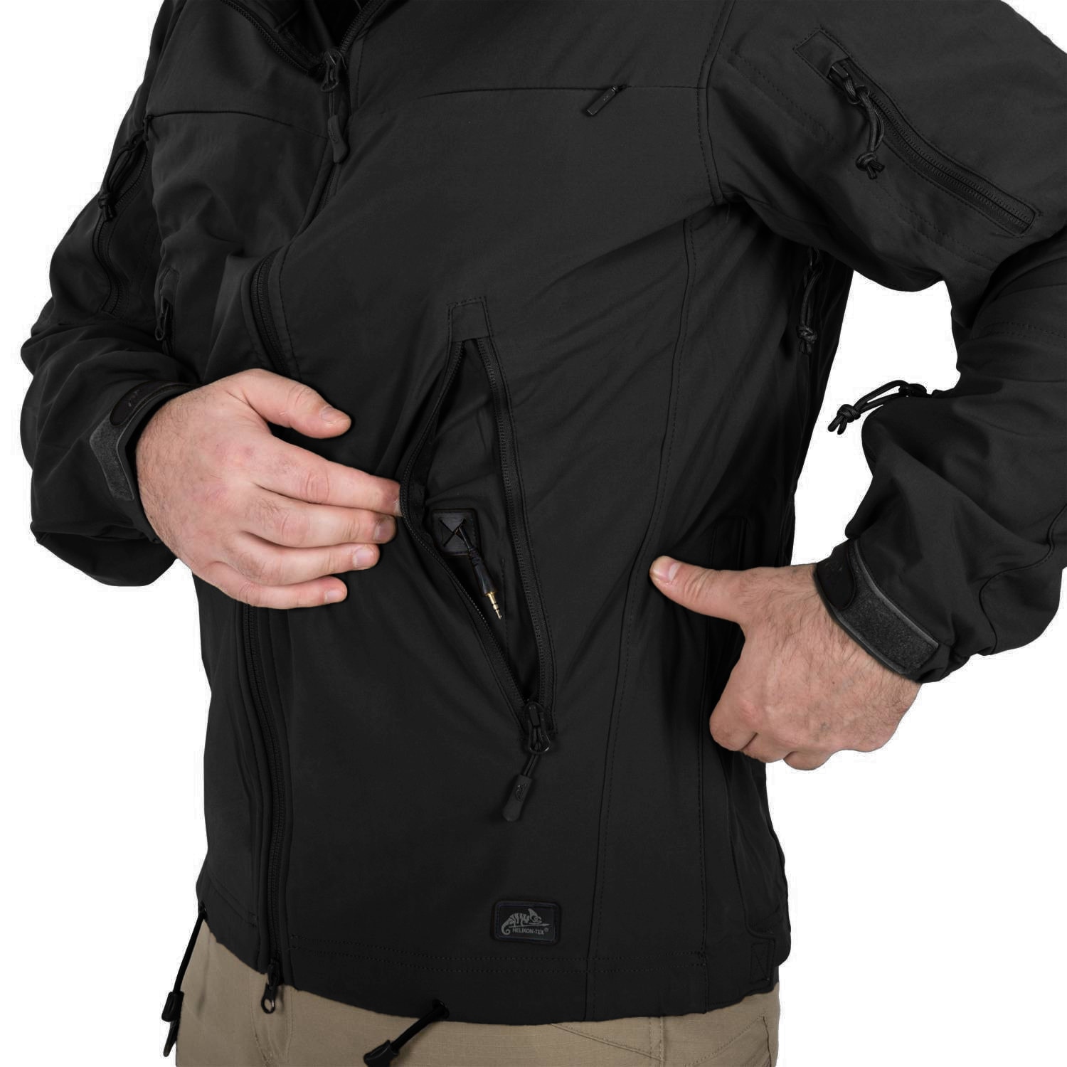 Helikon Cougar Softshell Windblocker QSA HID kabát - Black
