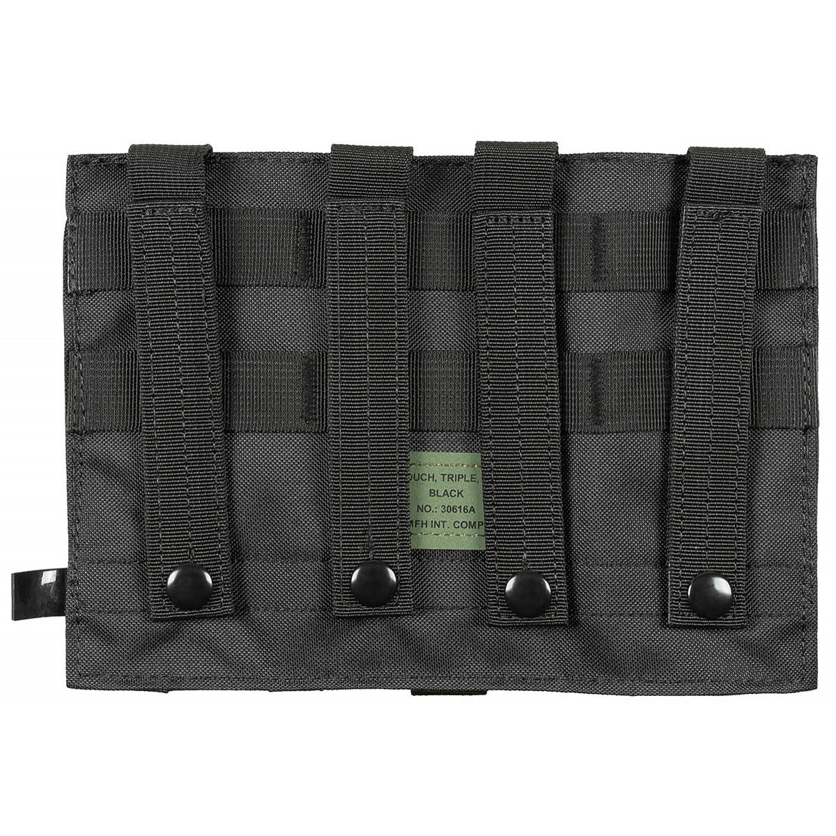 MFH Ammo Pouch Triple MOLLE háromrészes tároló - Black